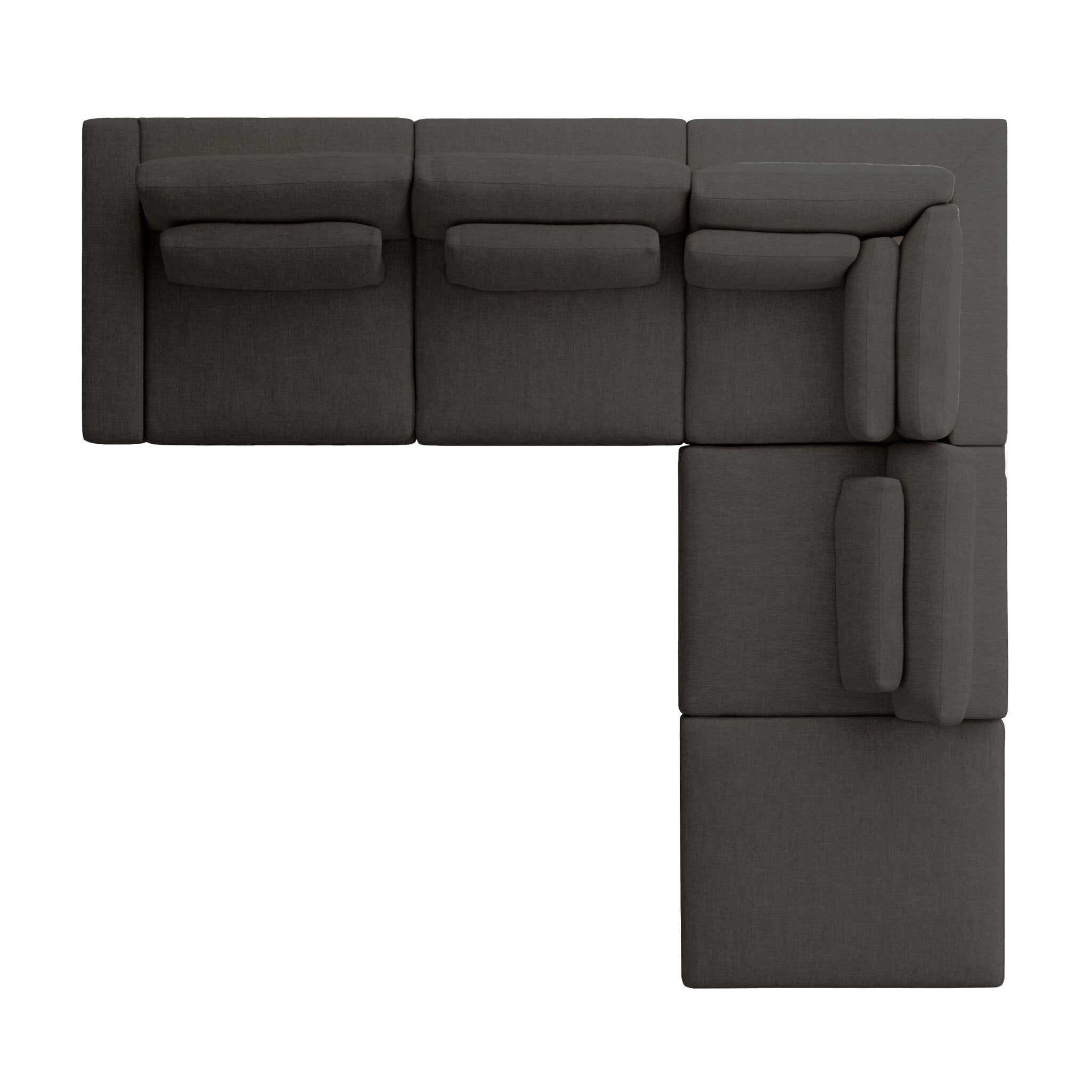 Four Hands Bloor 4-Piece Sectional W/ Ottoman — Landale Charcoal