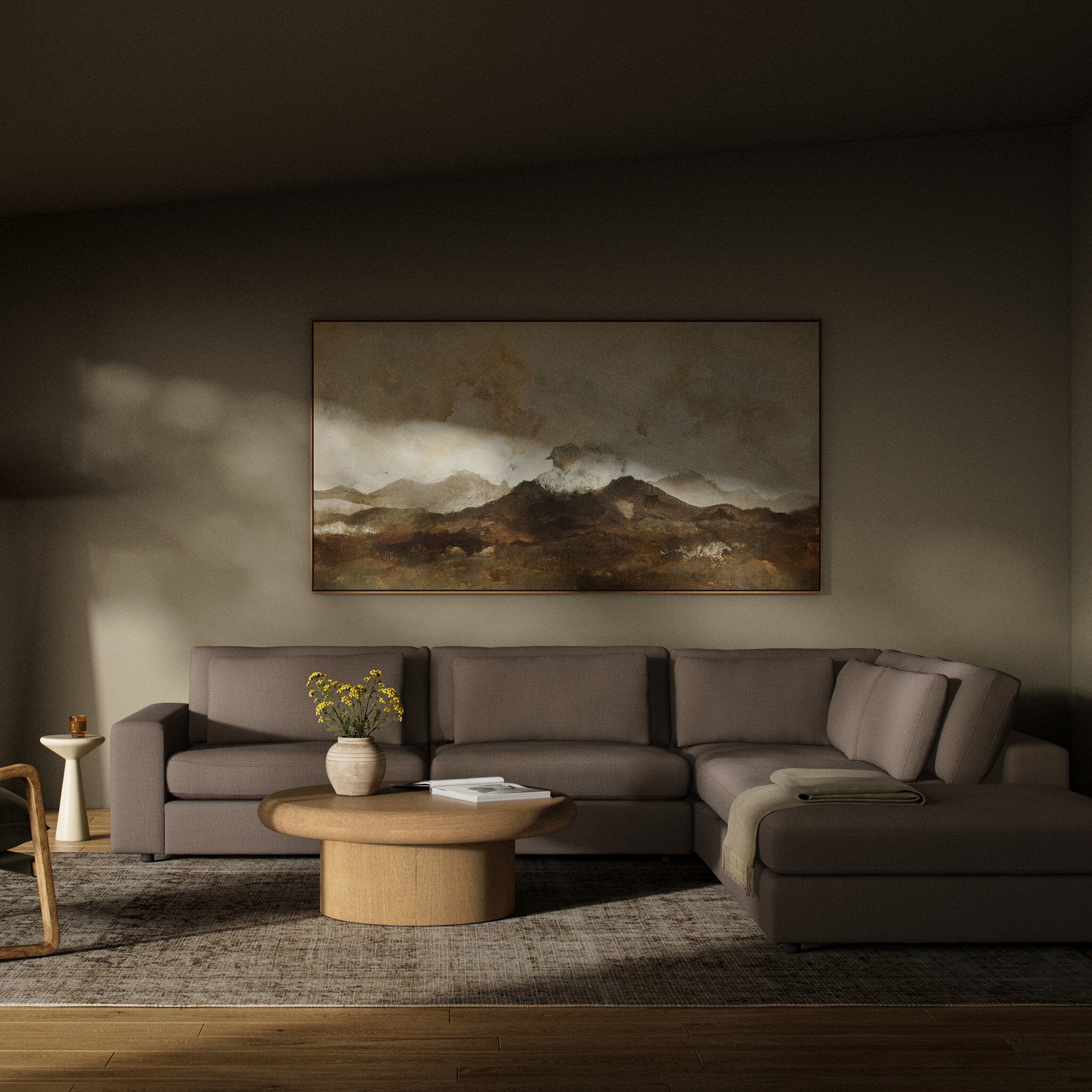 Four Hands Bloor 4-Piece Sectional W/ Ottoman — Savoy Coffee