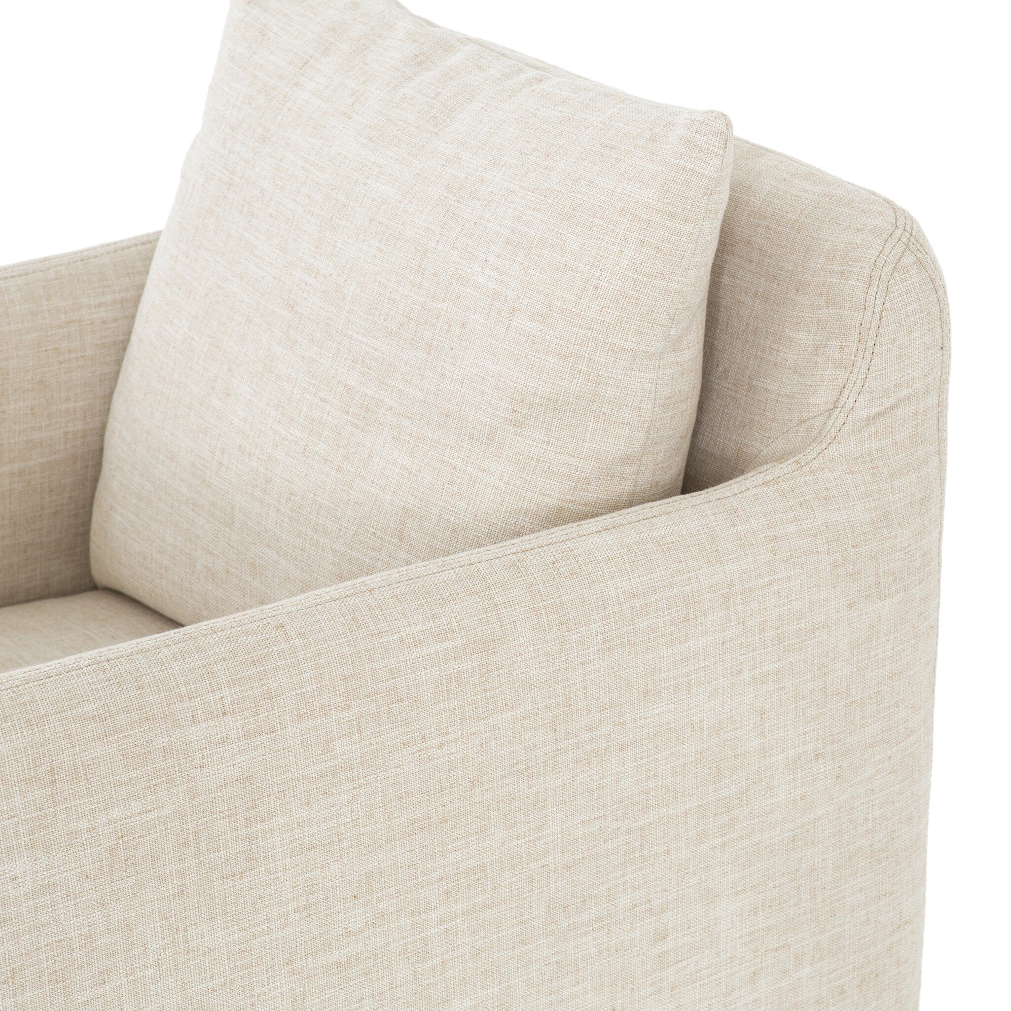 Four Hands Banks Slipcover Swivel Chair - Thumbnail 2