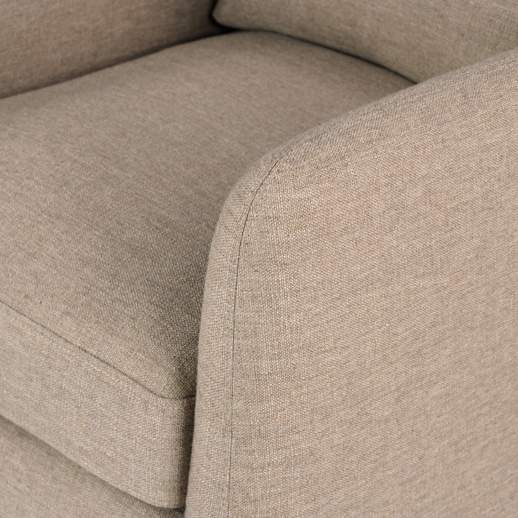 Four Hands Banks Slipcover Swivel Chair — Alcala Taupe