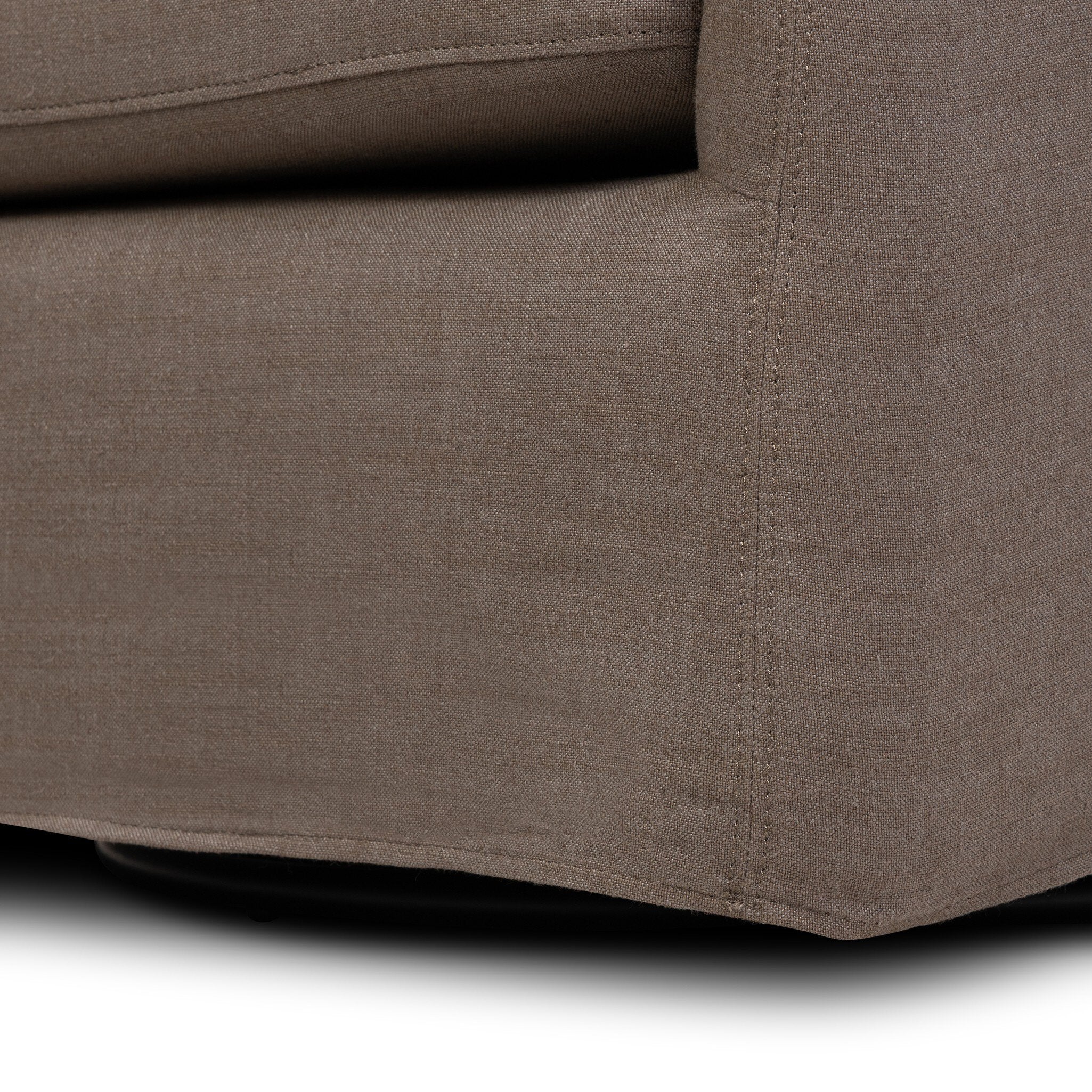 Four Hands Banks Slipcover Swivel Chair — Savoy Coffee