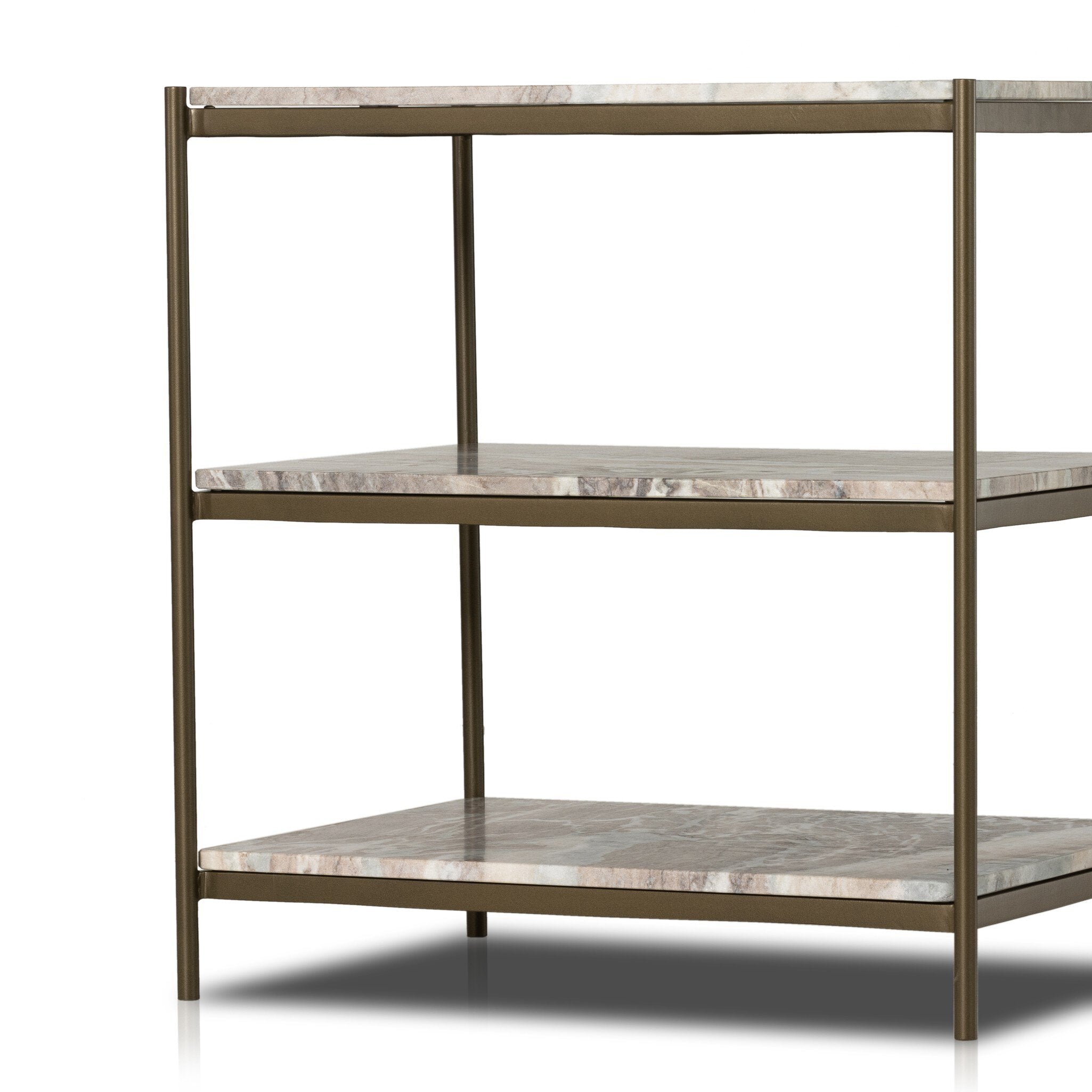 Four Hands Felix Nightstand — Antique Brass-Canyon