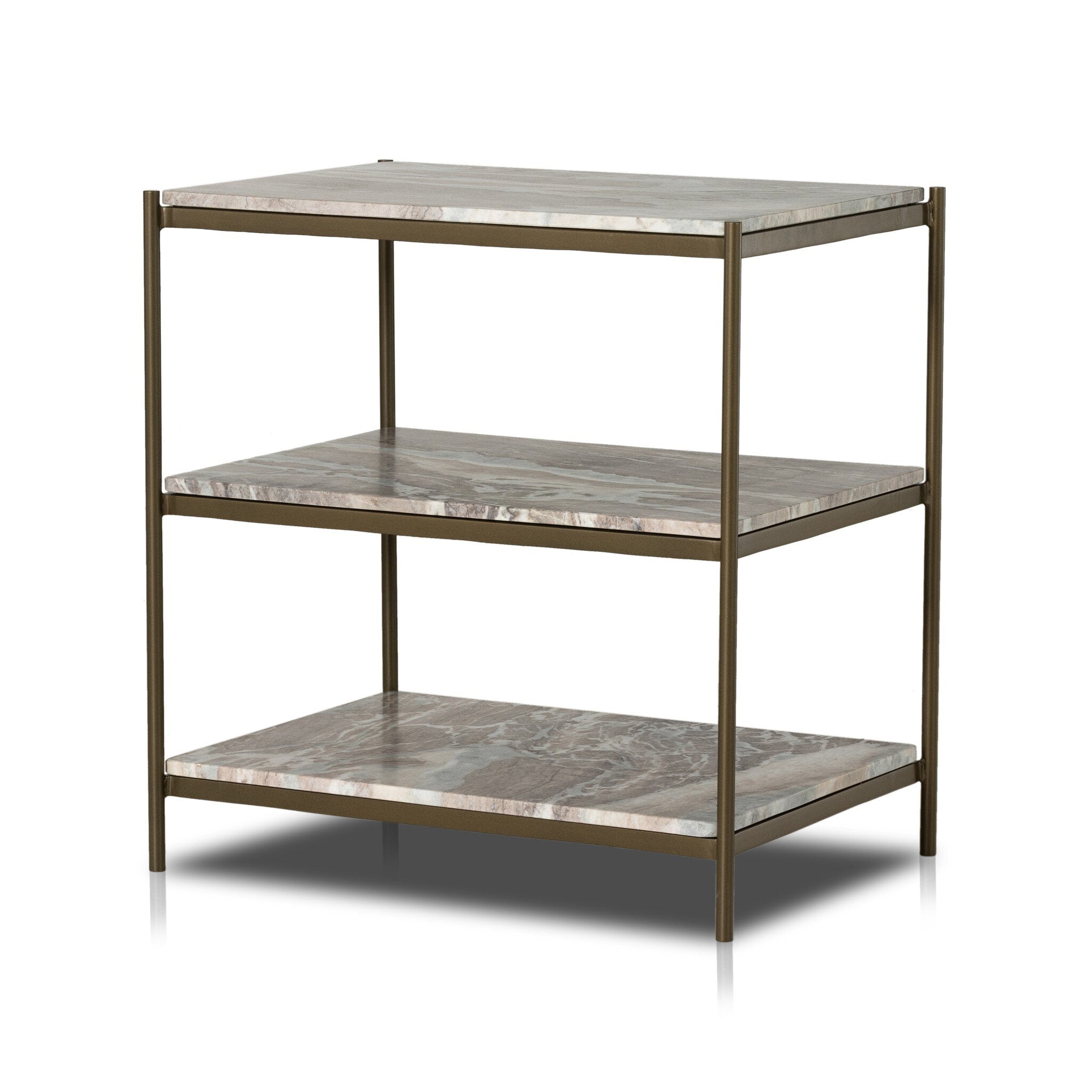 Four Hands Felix Nightstand — Antique Brass-Canyon