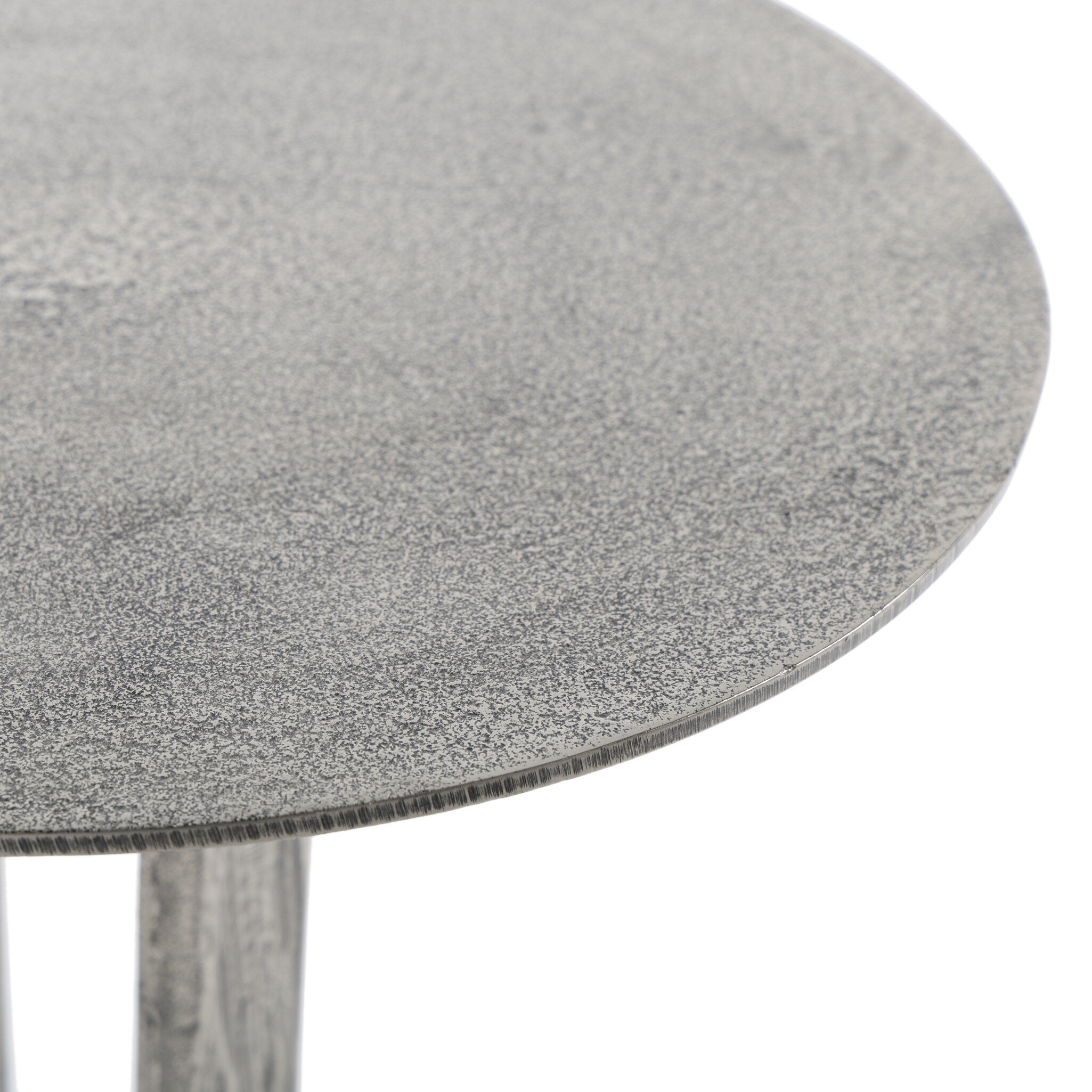 Four Hands Douglas End Table — Raw Antique Nickel