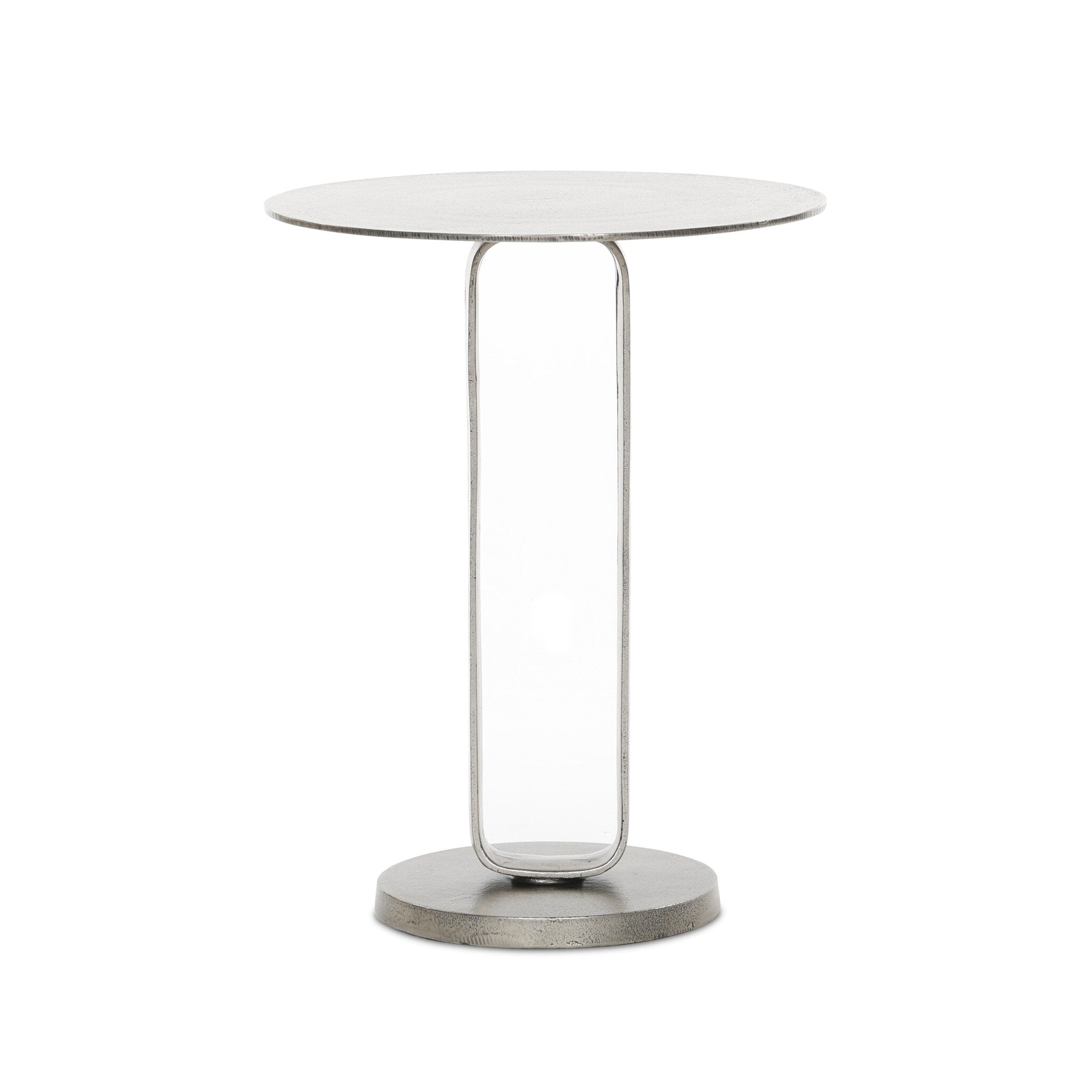 Four Hands Douglas End Table — Raw Antique Nickel