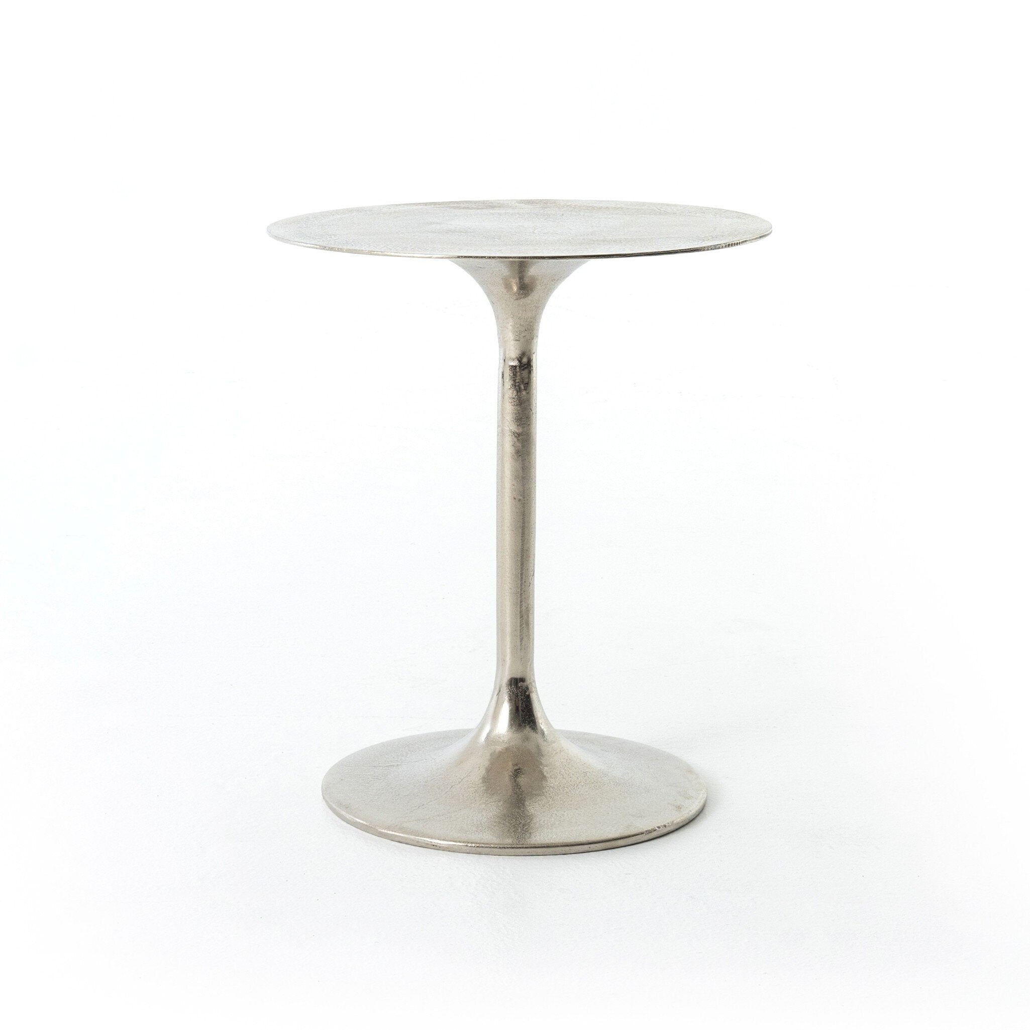 Four Hands Tulip Side Table — Raw Nickel