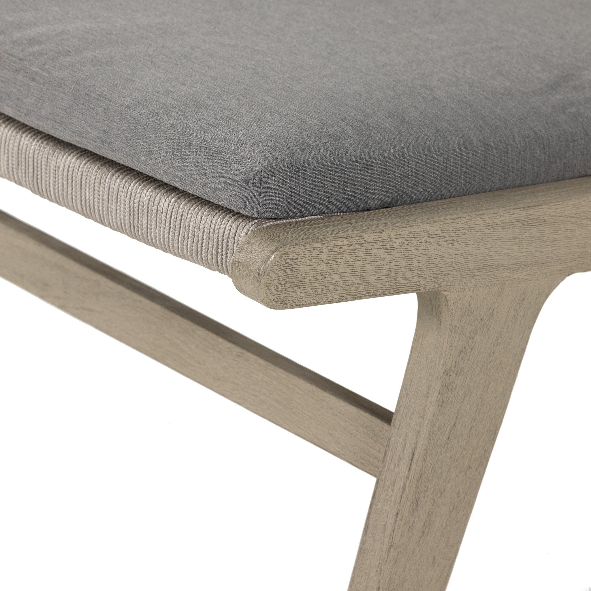Four Hands Julian Outdoor Chair — Weathered Grey-FSC-Heathered Grey Rope-Grey Rope