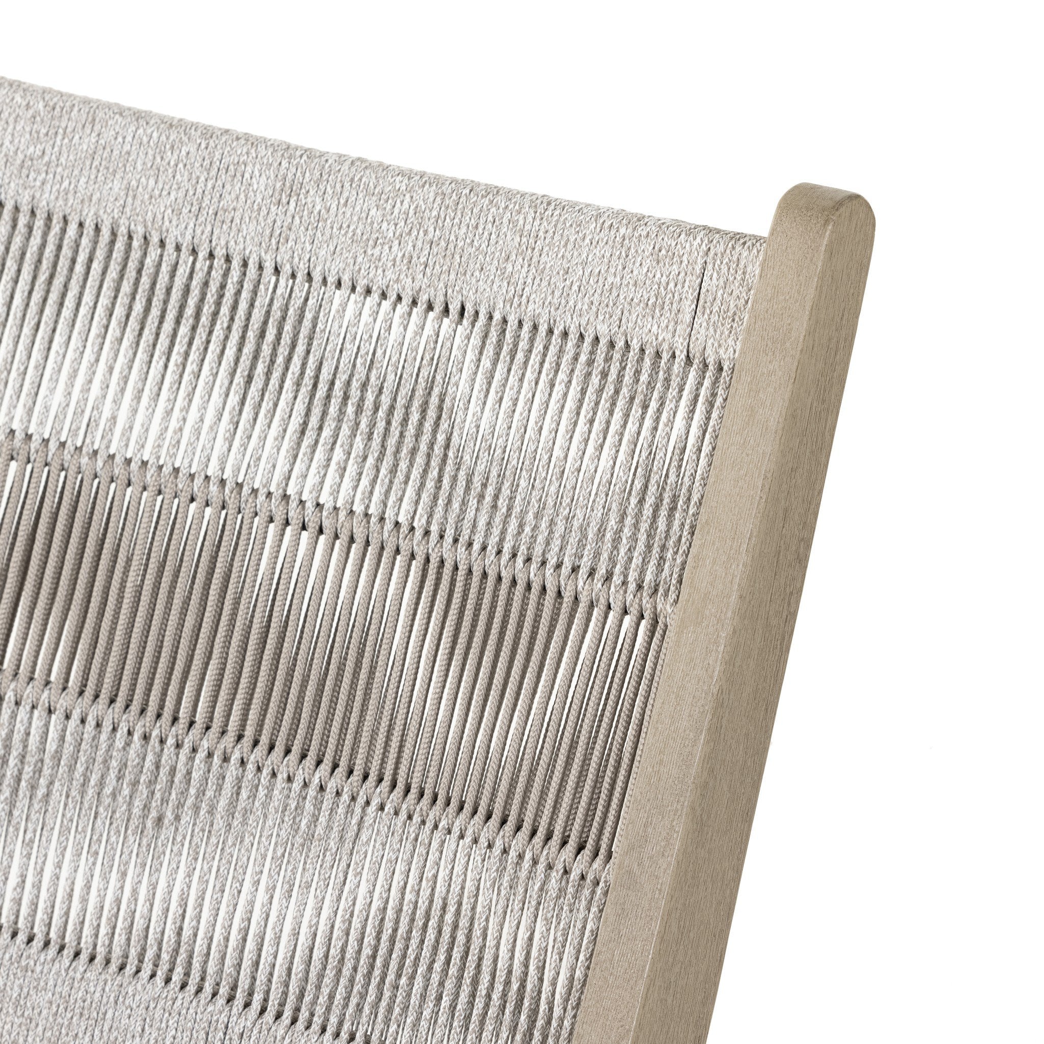 Four Hands Julian Outdoor Chair — Weathered Grey-FSC-Heathered Grey Rope-Grey Rope