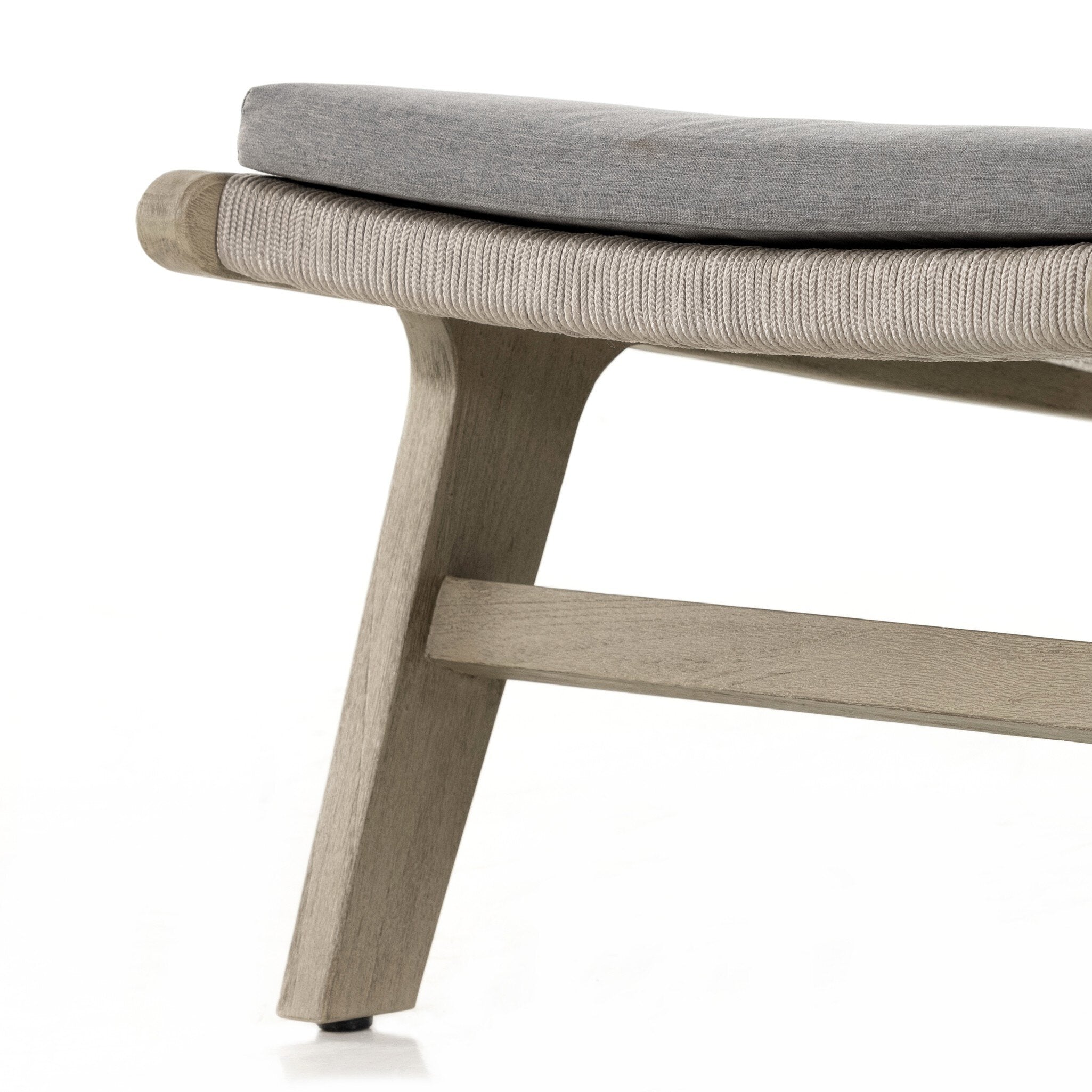 Four Hands Julian Outdoor Chair — Weathered Grey-FSC-Heathered Grey Rope-Grey Rope