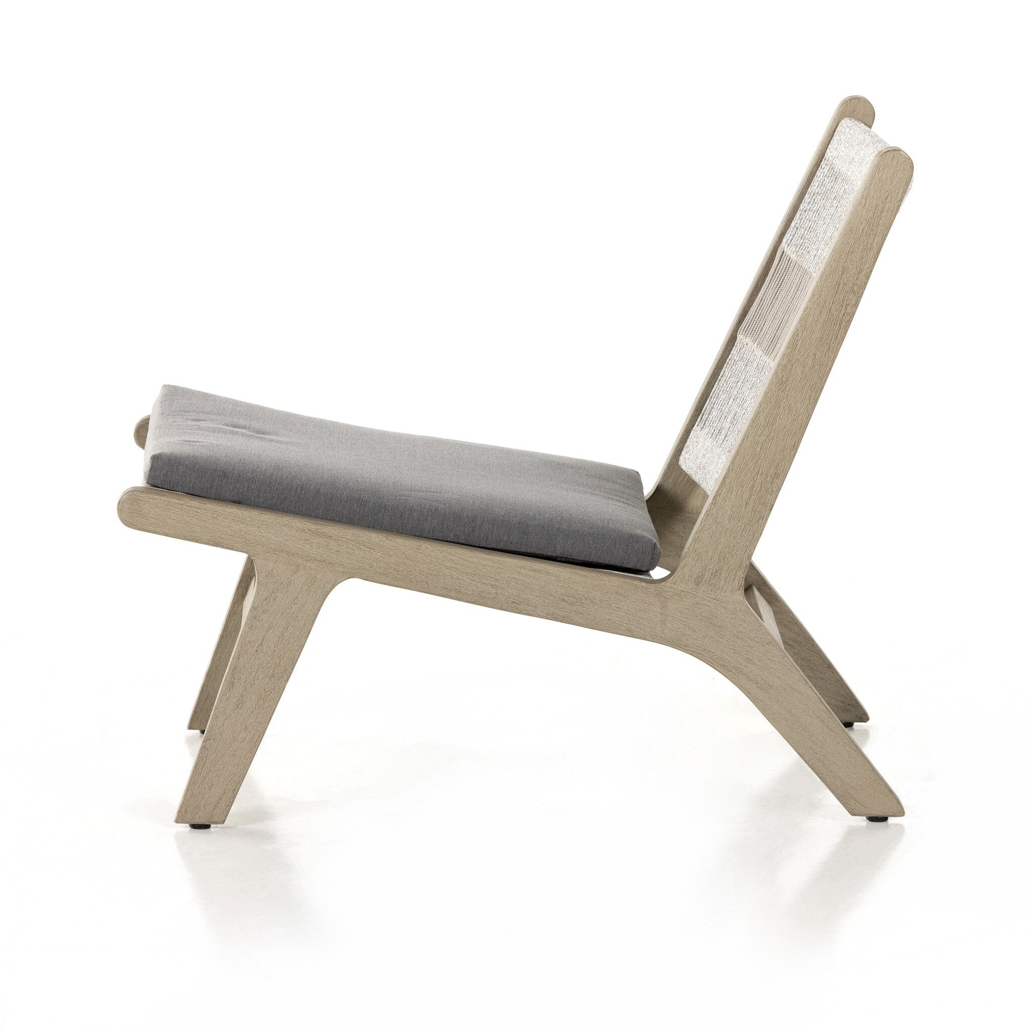 Four Hands Julian Outdoor Chair — Weathered Grey-FSC-Heathered Grey Rope-Grey Rope