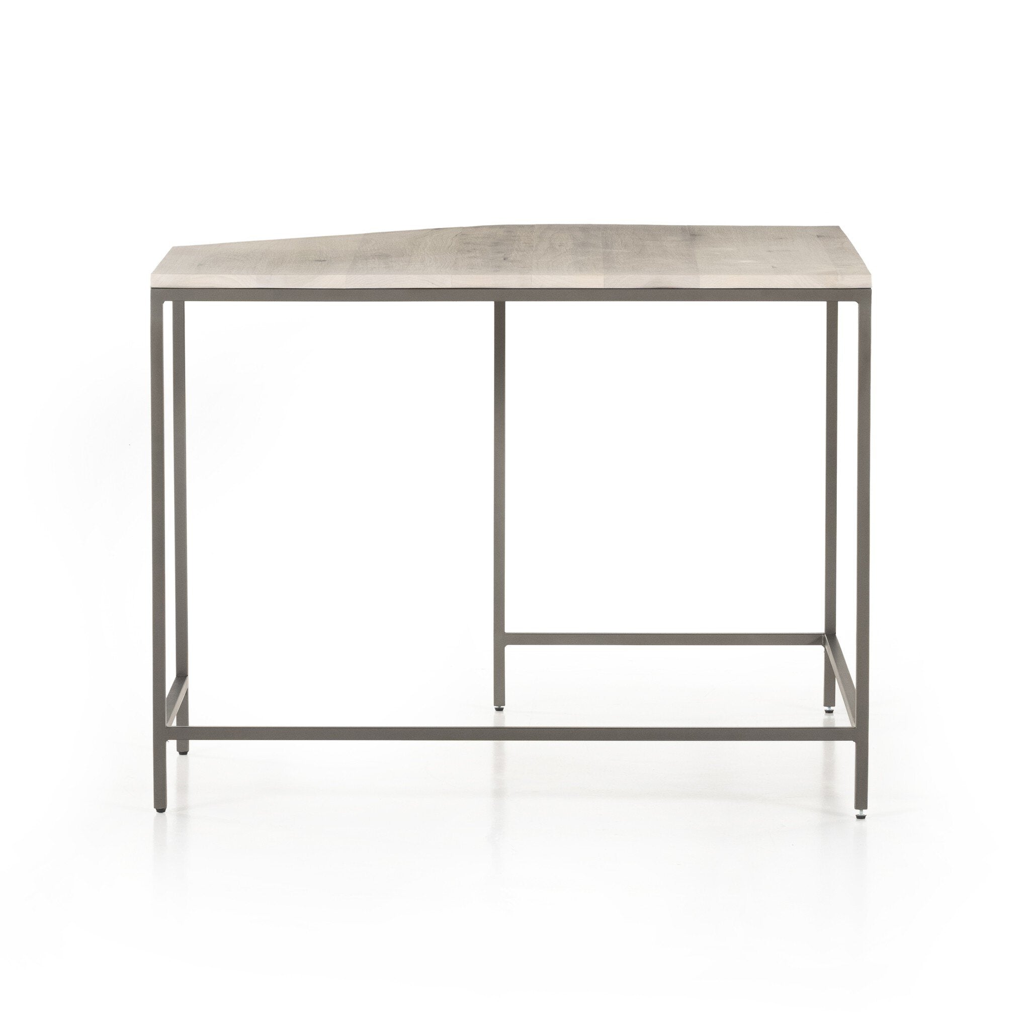 Four Hands Trey Modular Corner Desk — Dove Poplar-Natural Iron