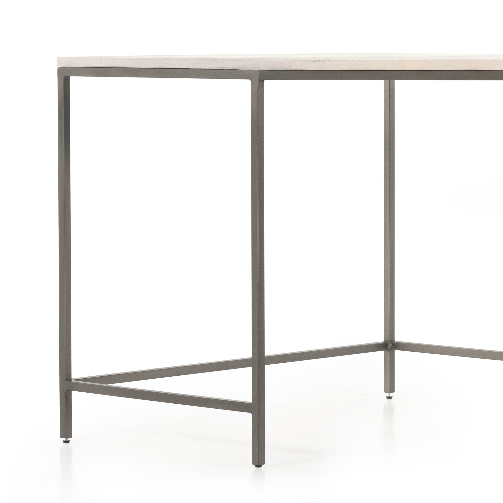 Four Hands Trey Modular Corner Desk — Dove Poplar-Natural Iron