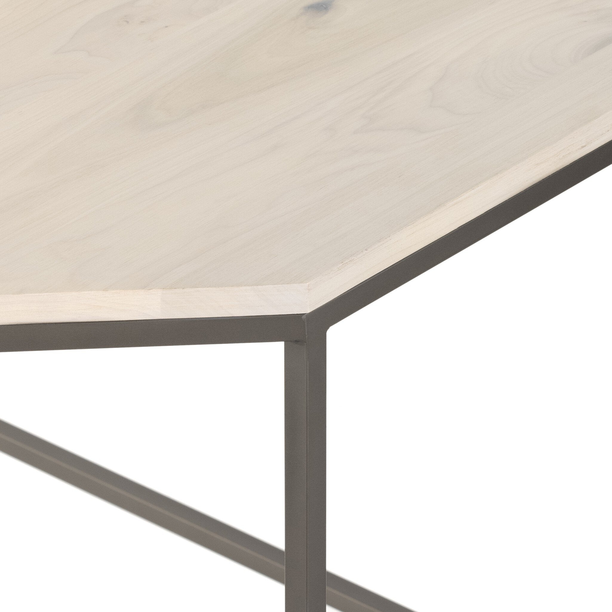 Four Hands Trey Modular Corner Desk — Dove Poplar-Natural Iron