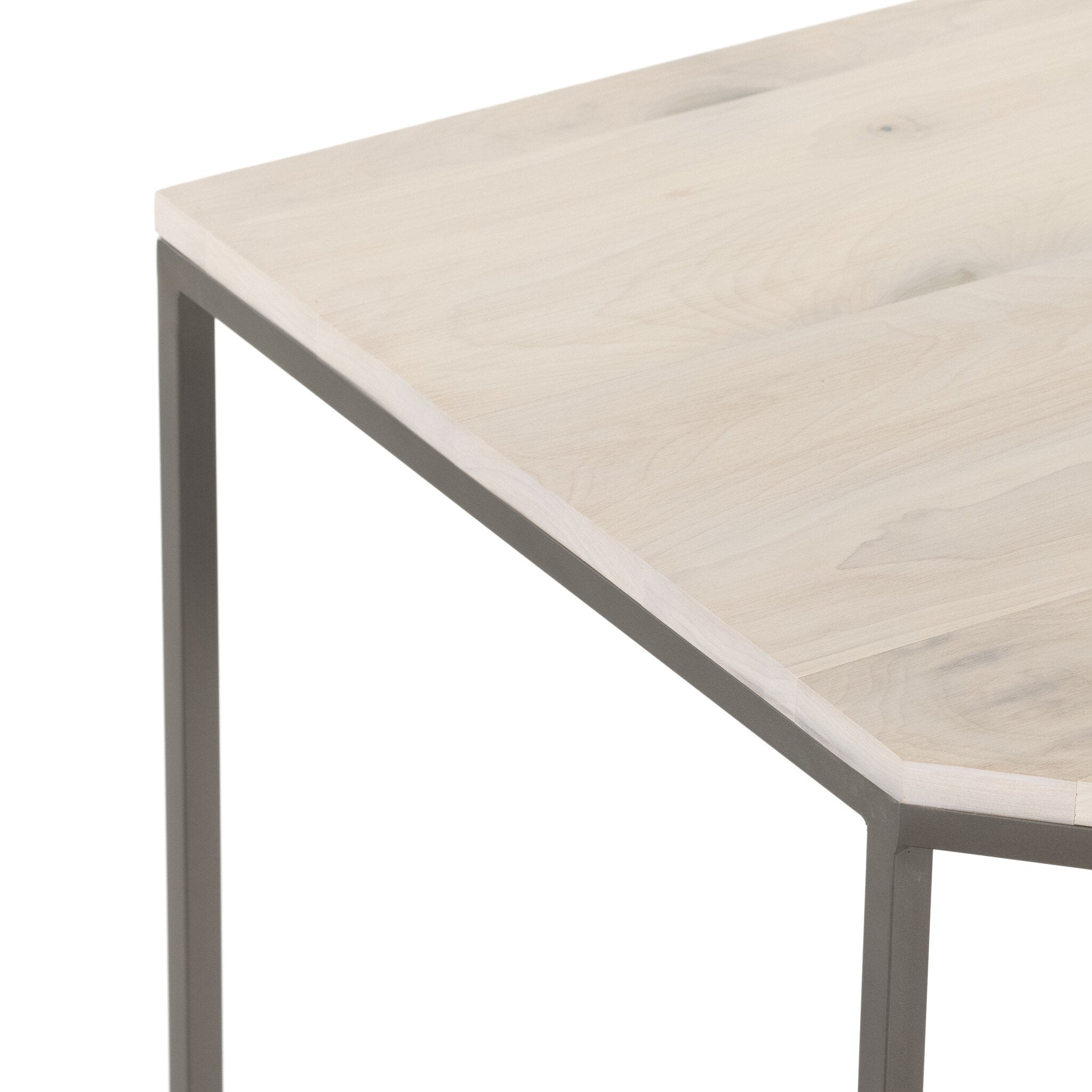 Four Hands Trey Modular Corner Desk — Dove Poplar-Natural Iron