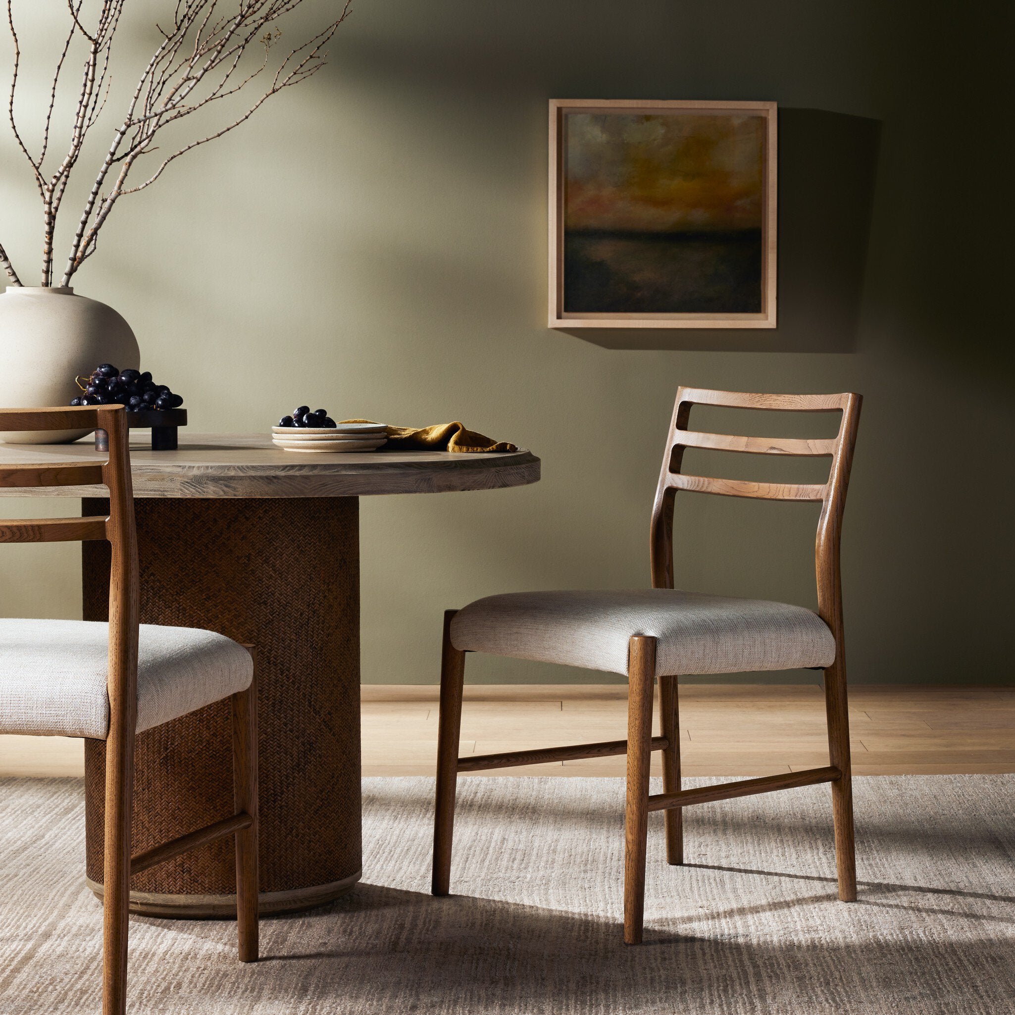 Four Hands Glenmore Dining Chair — Smoked Oak-Essence Natural