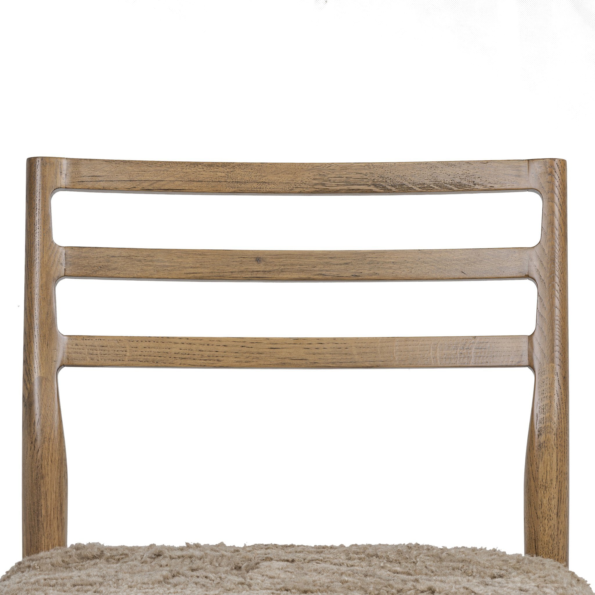 Four Hands Glenmore Dining Chair — Taupe Shearling-Smoked Oak