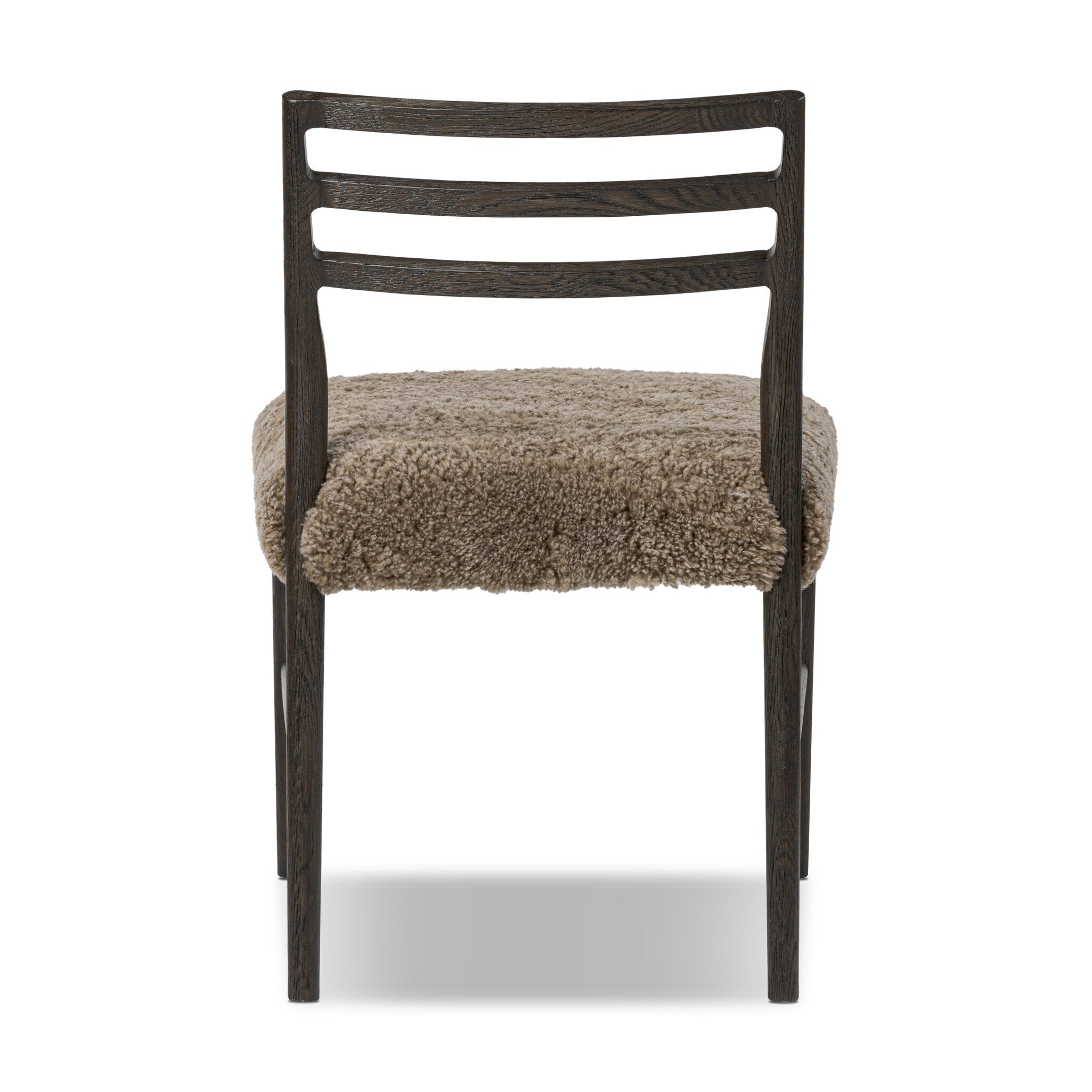 Four Hands Glenmore Dining Chair — Taupe Shearling-Light Carbon