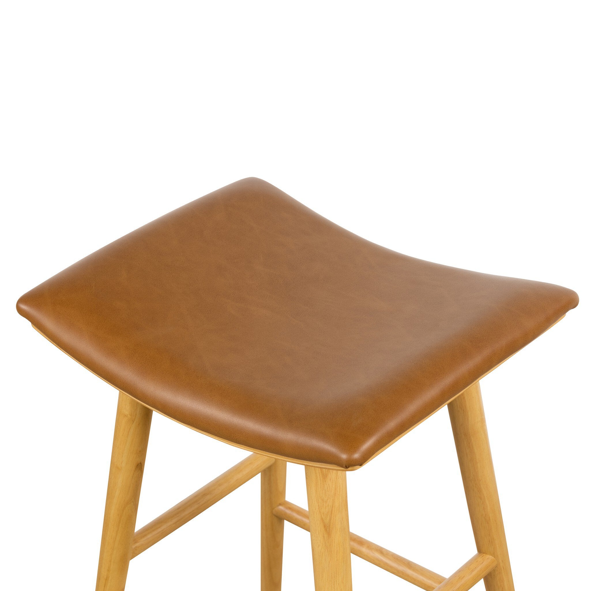 Four Hands Union Bar + Counter Stool — Smoked Natural Parawood-Sierra Butterscotch-Counter
