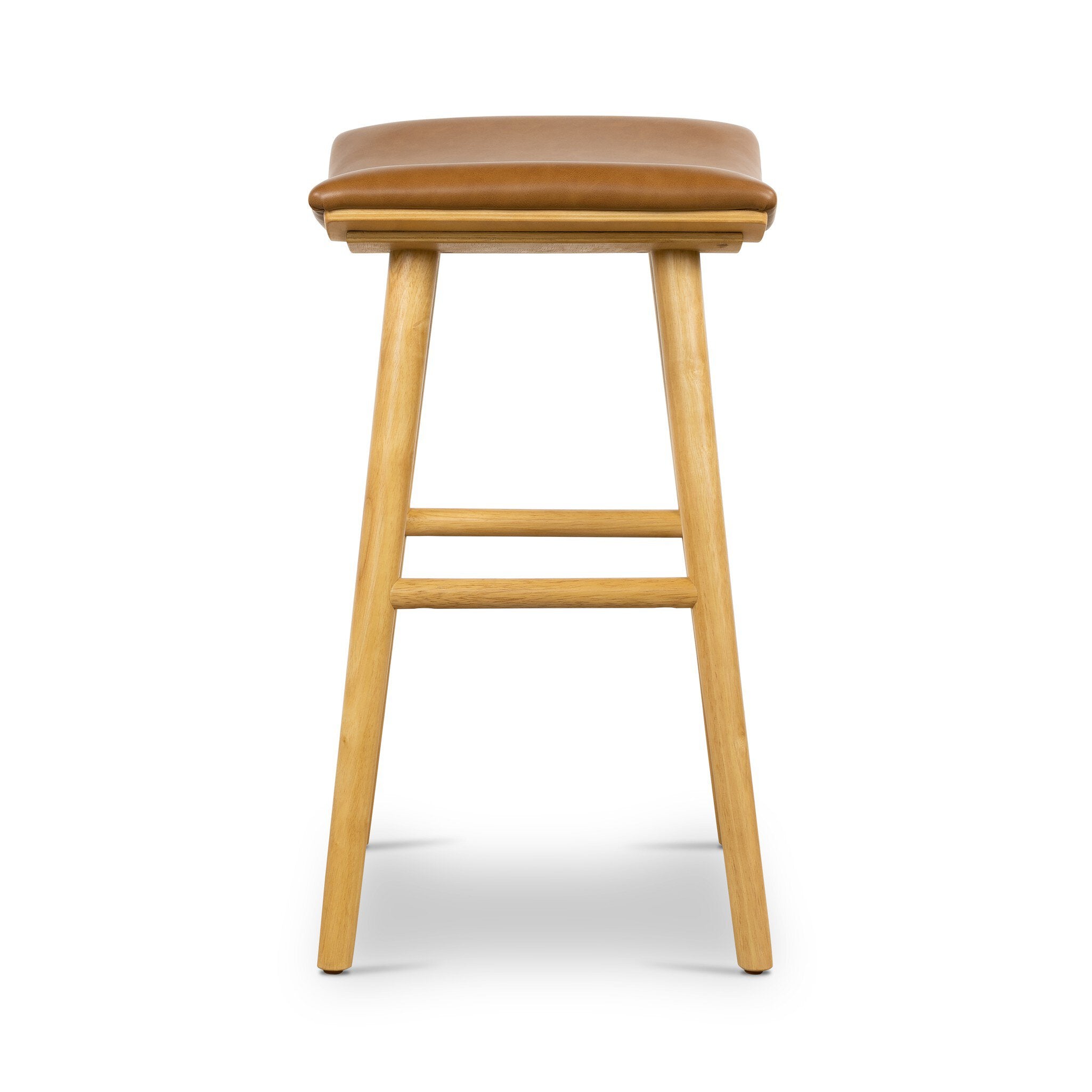 Four Hands Union Bar + Counter Stool — Smoked Natural Parawood-Sierra Butterscotch-Counter