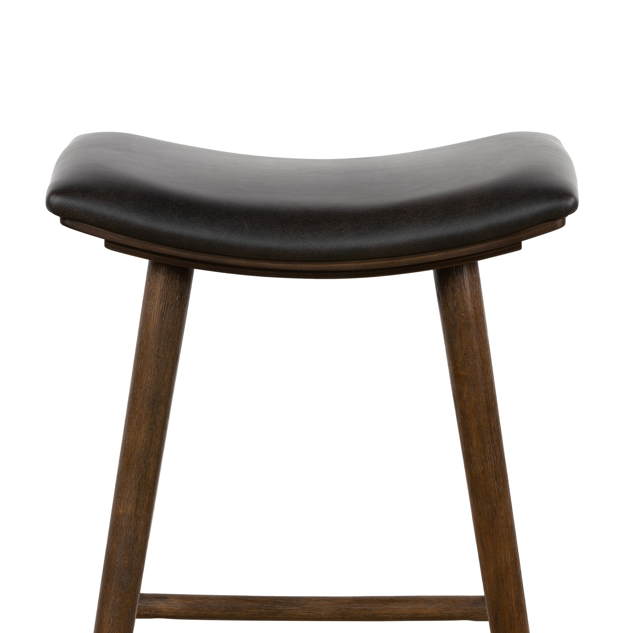 Four Hands Union Bar + Counter Stool — Distressed Black-Warm Parawood-Counter
