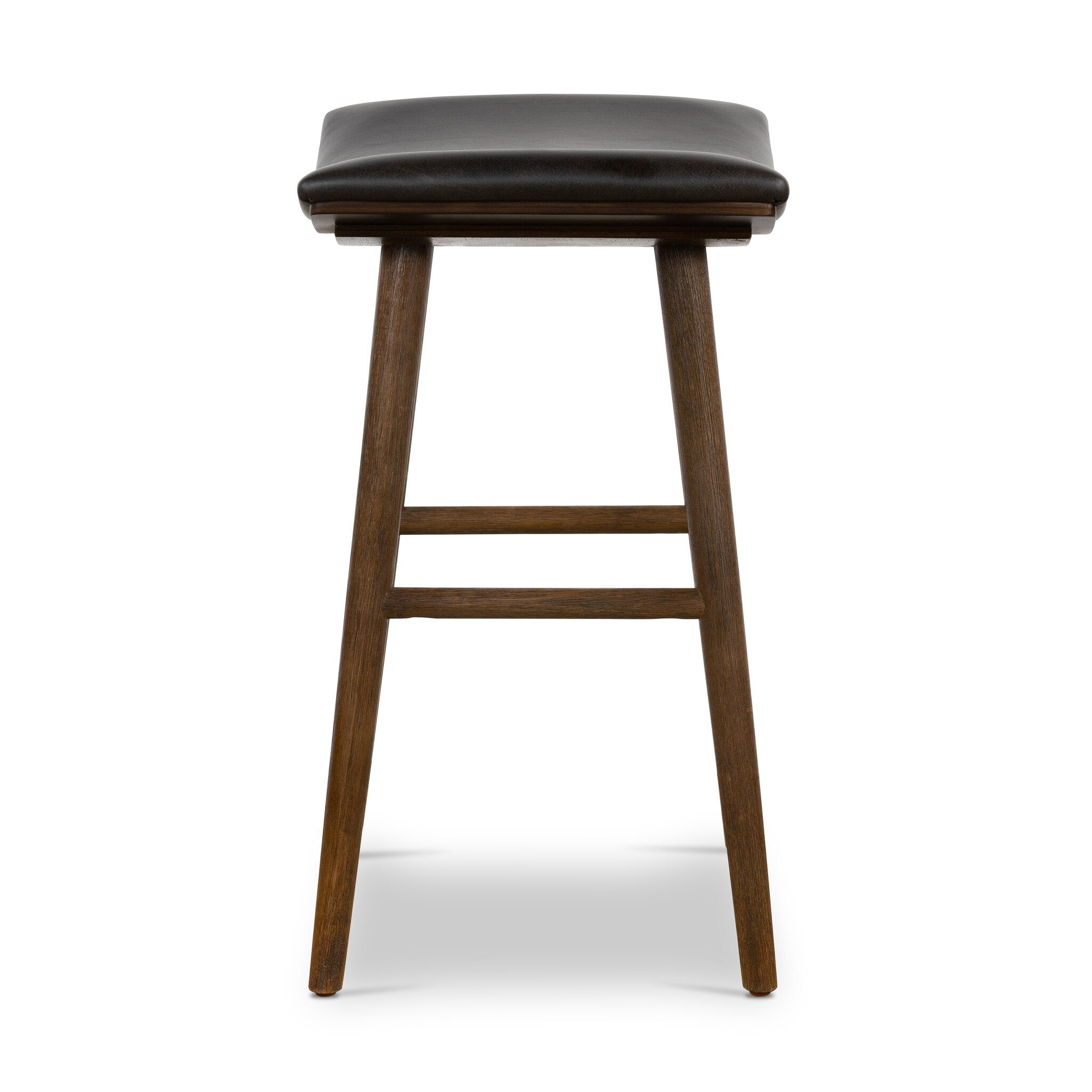 Four Hands Union Bar + Counter Stool — Distressed Black-Warm Parawood-Counter