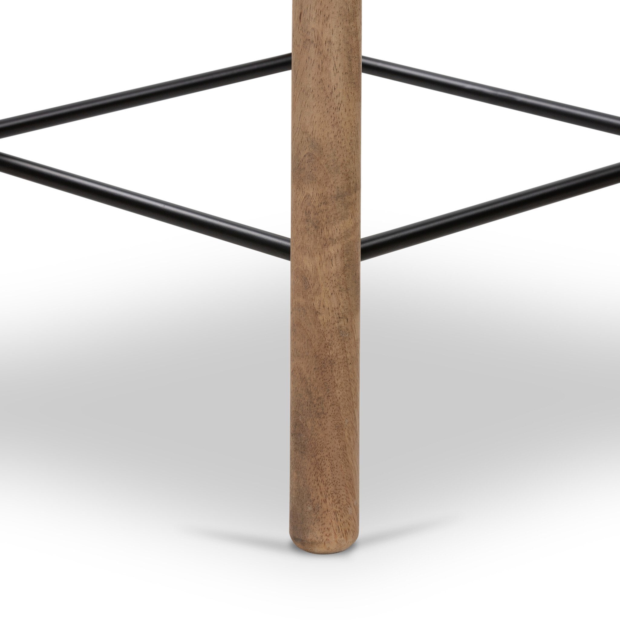 Four Hands Barrett Bar + Counter Stool — Natural Matte-Matte Black Iron-Counter
