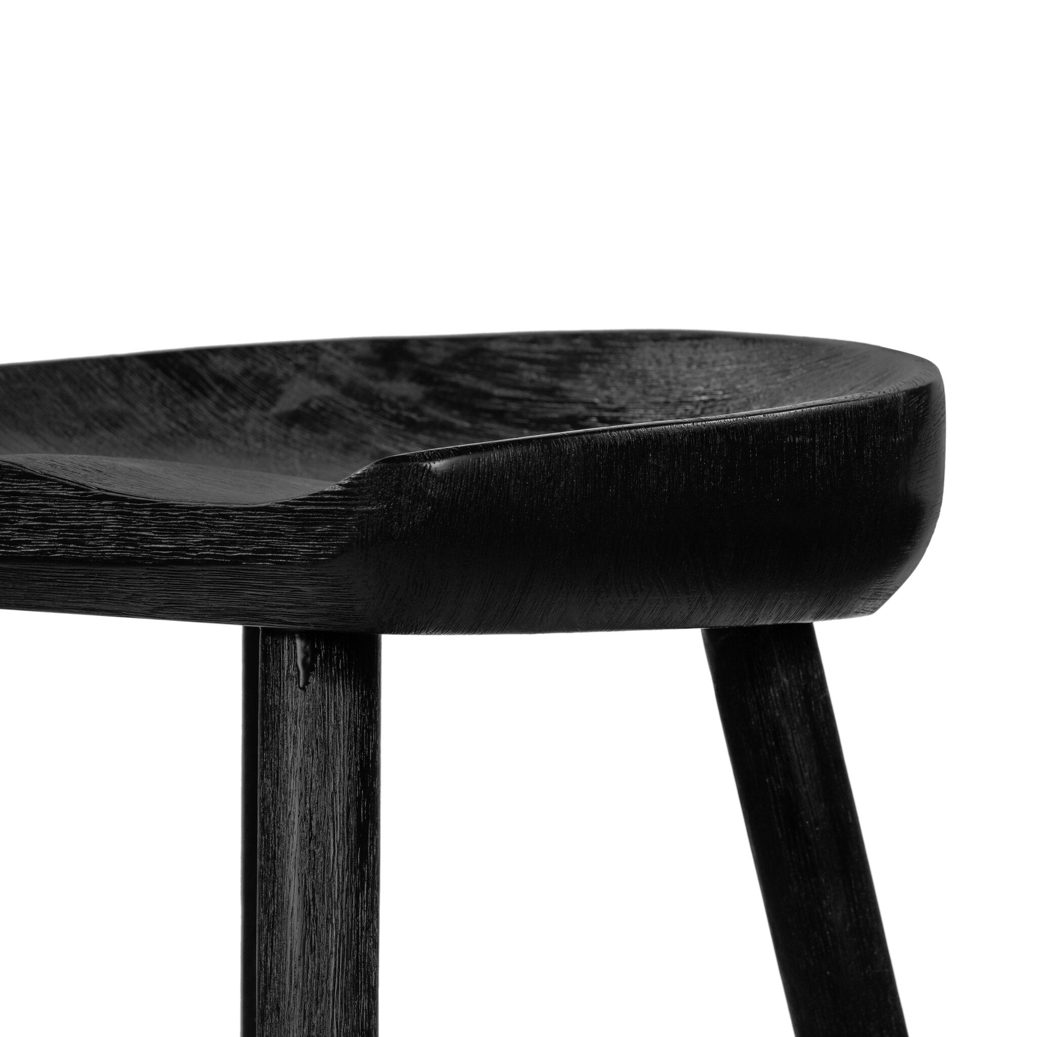 Four Hands Barrett Bar + Counter Stool — Matte Black Parawood-Matte Black Iron-Counter