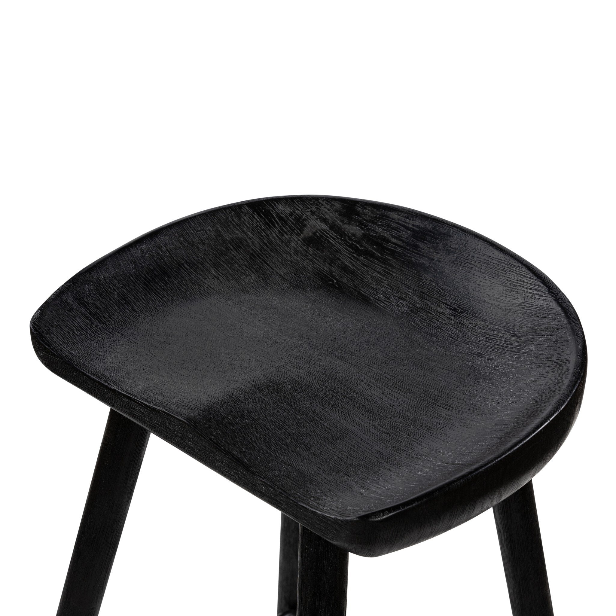 Four Hands Barrett Bar + Counter Stool — Matte Black Parawood-Matte Black Iron-Counter