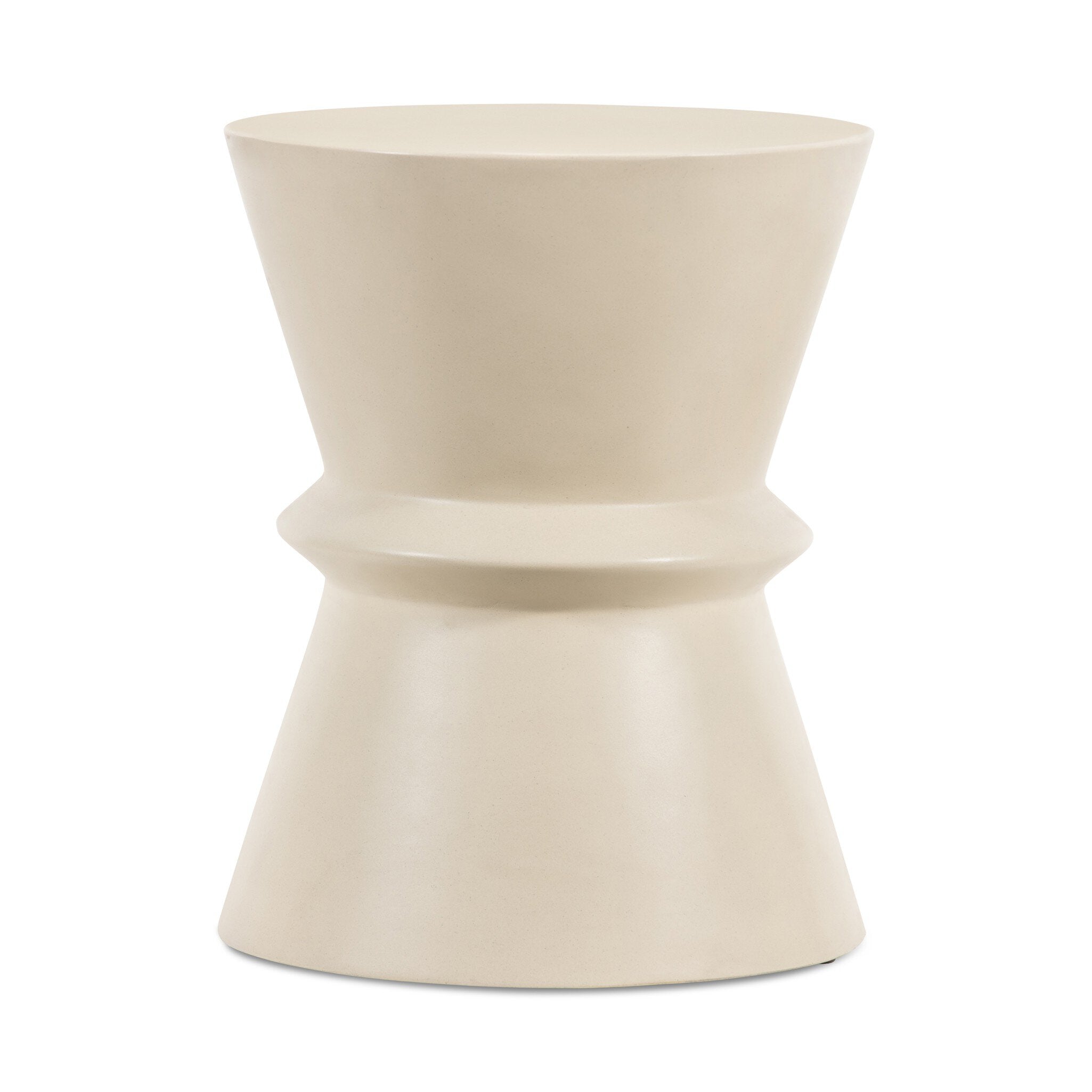 Four Hands Lina End Table — Parchment White