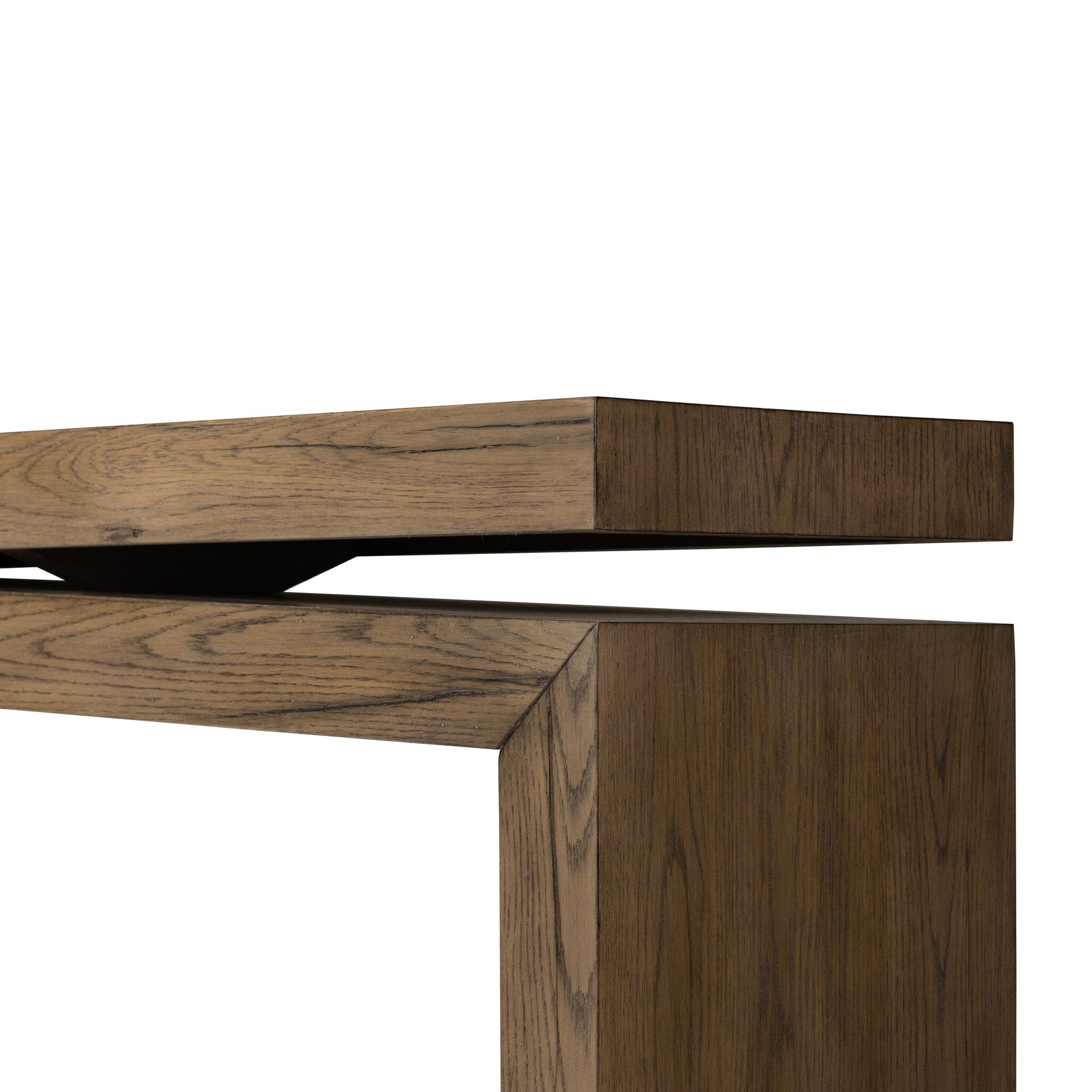 Four Hands Matthes Console Table - 79" — Rustic Grey Veneer