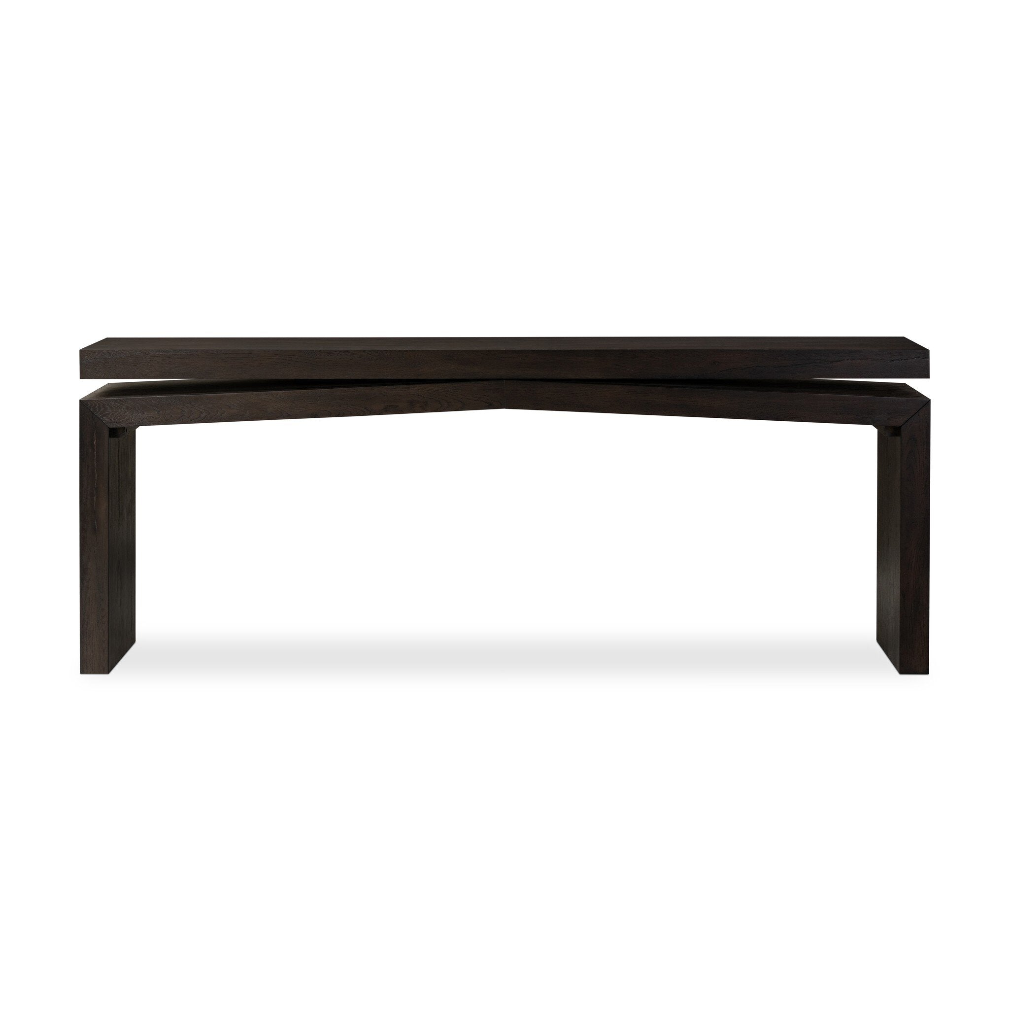 Four Hands Matthes Console Table - 79" — Smoked Black Veneer