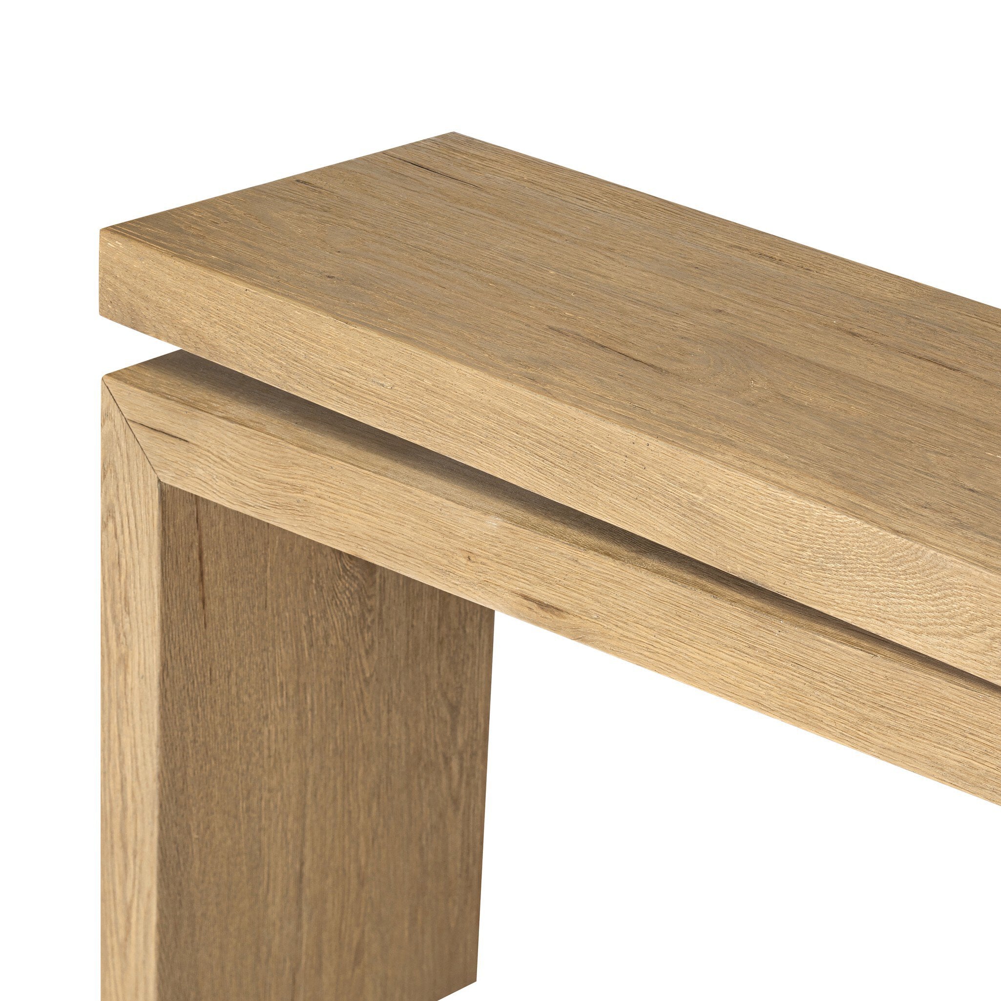Four Hands Matthes Console Table - 79" — Worn Oak Veneer