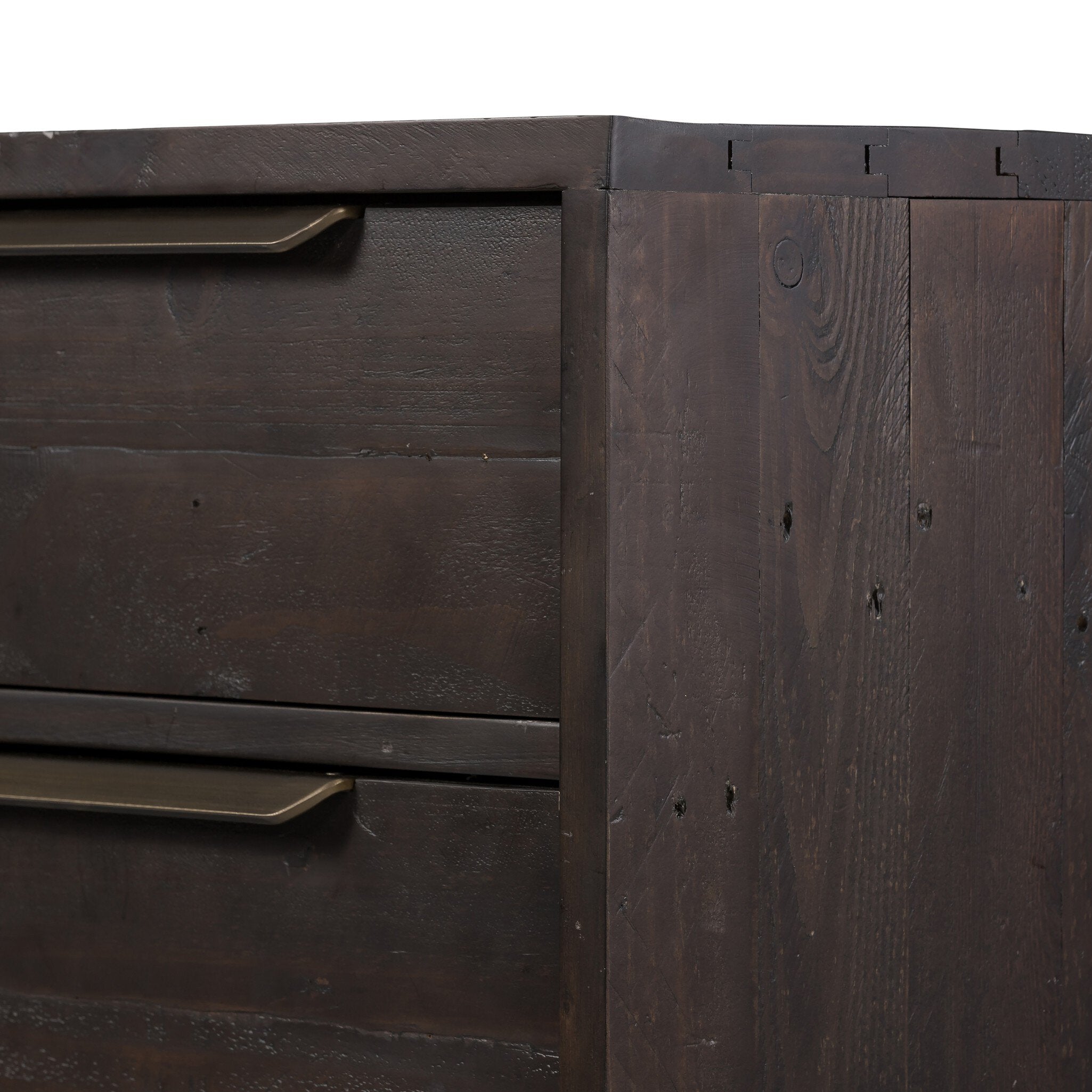 Four Hands Wyeth 3 Drawer Dresser — Dark Carbon-Antique Brass