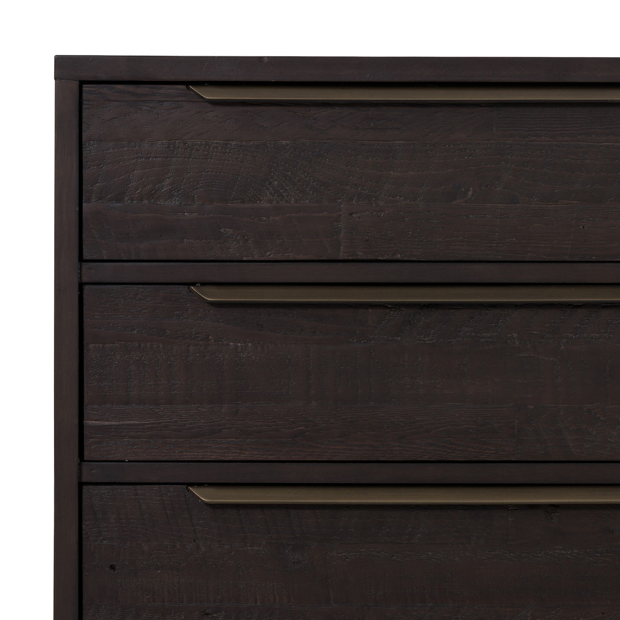 Four Hands Wyeth 6 Drawer Dresser — Dark Carbon-Antique Brass