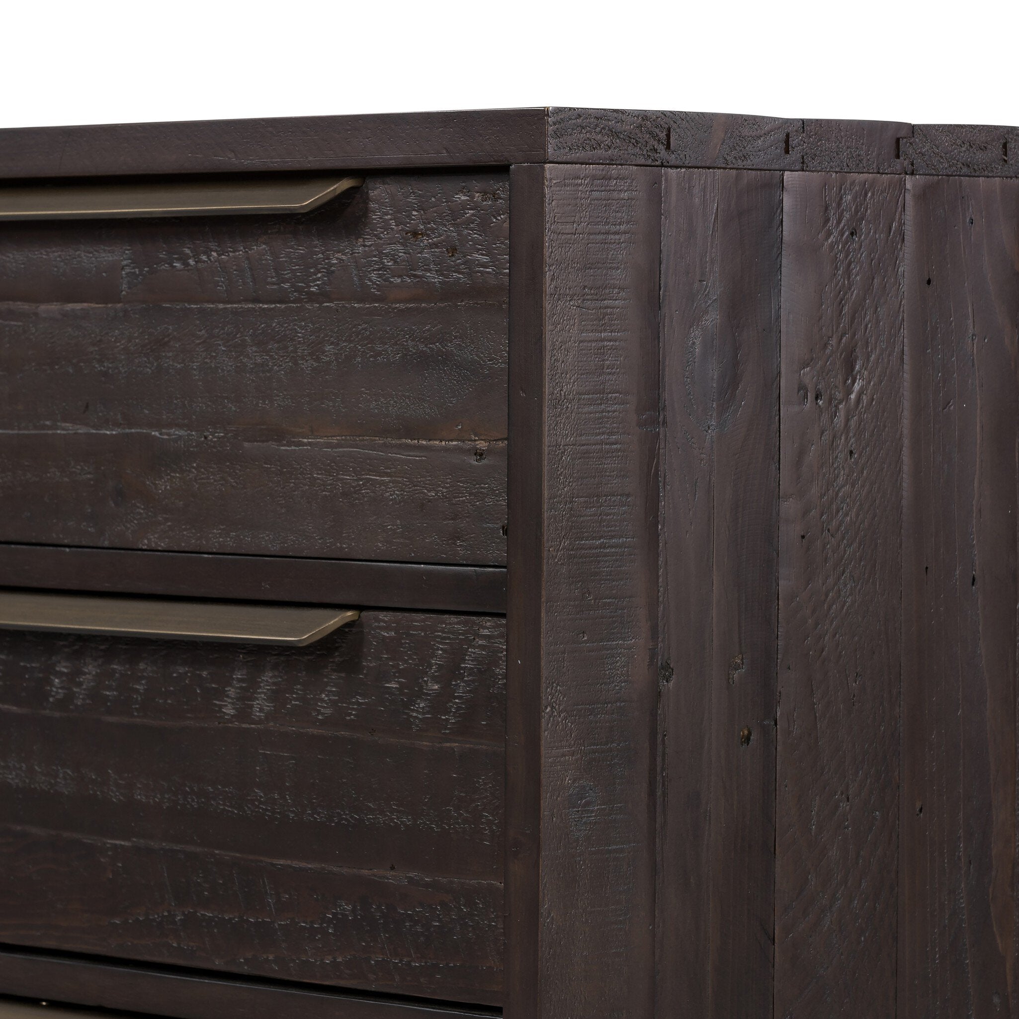 Four Hands Wyeth 6 Drawer Dresser — Dark Carbon-Antique Brass