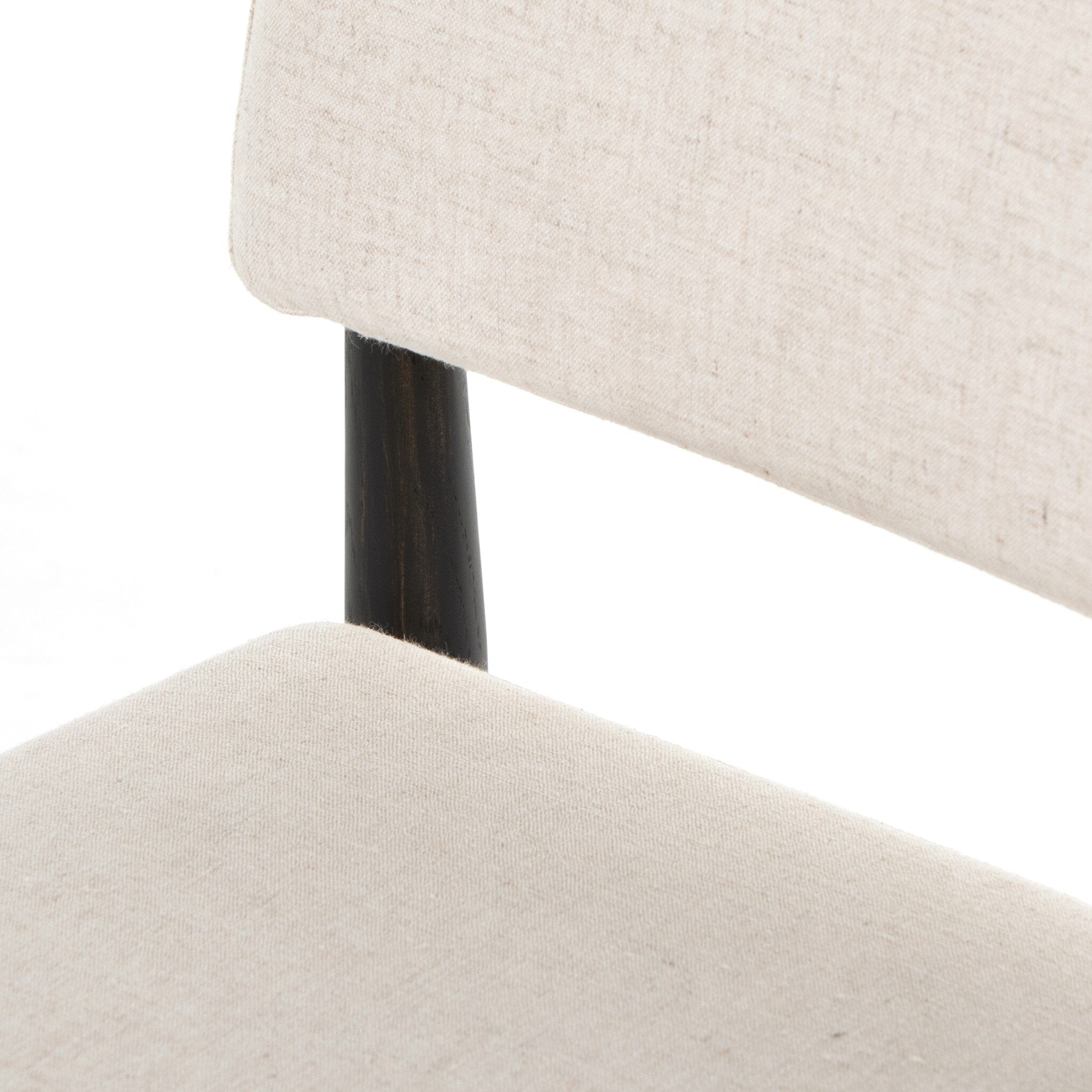 Four Hands Anton Dining Chair — Savile Flax-Black Wash-Raw Iron