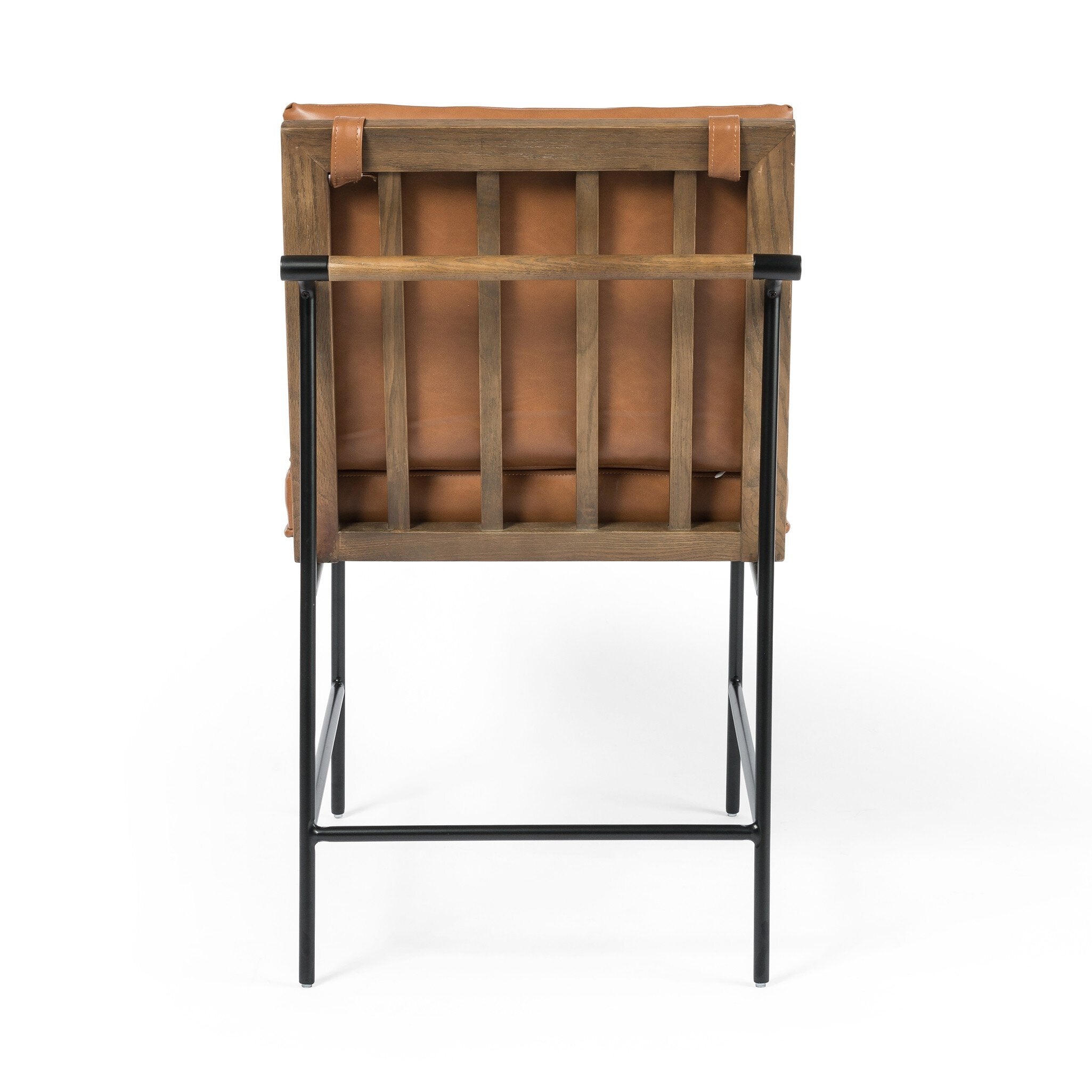 Four Hands Crete Dining Chair — Sierra Butterscotch-Midnight Iron-Amber Oak
