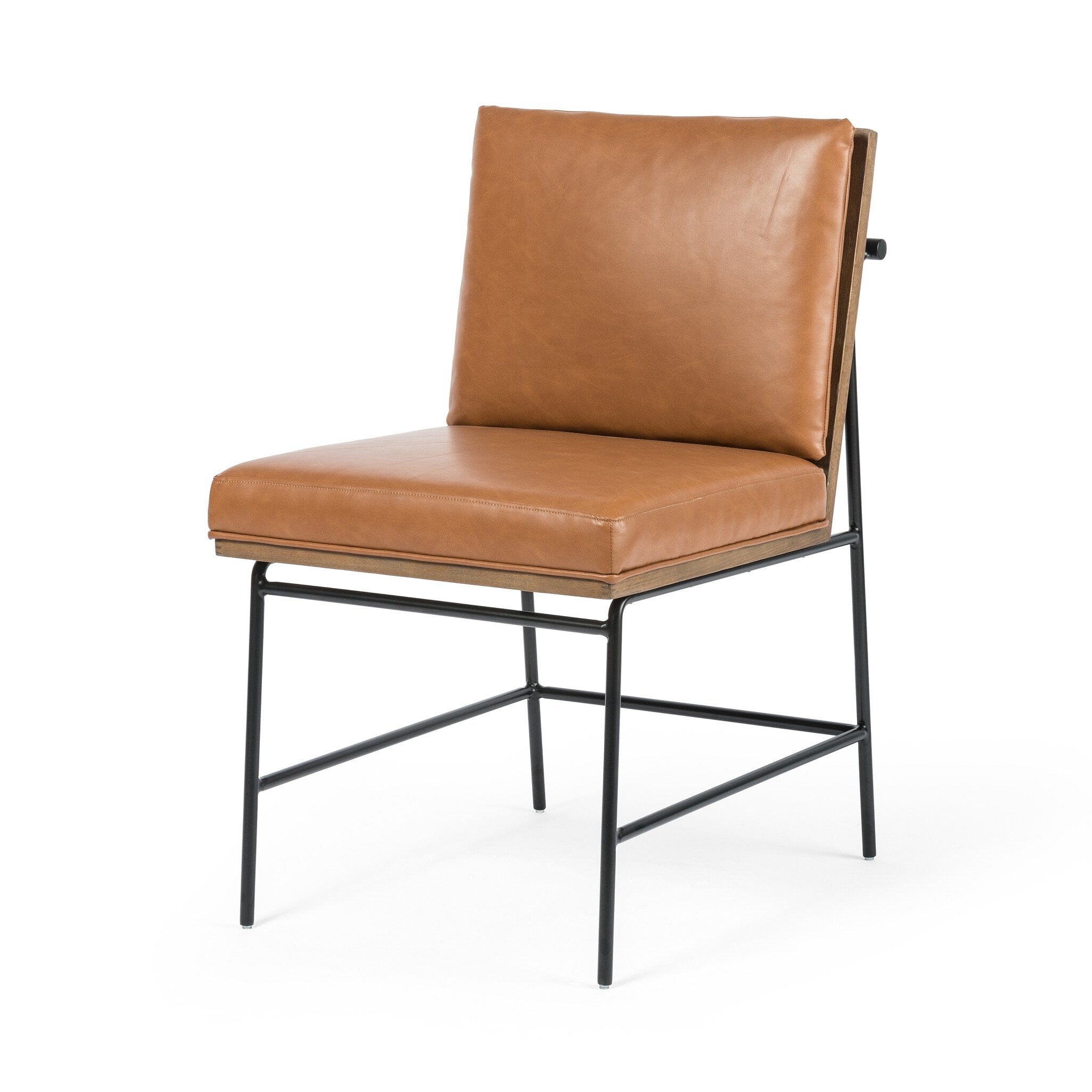 Four Hands Crete Dining Chair — Sierra Butterscotch-Midnight Iron-Amber Oak