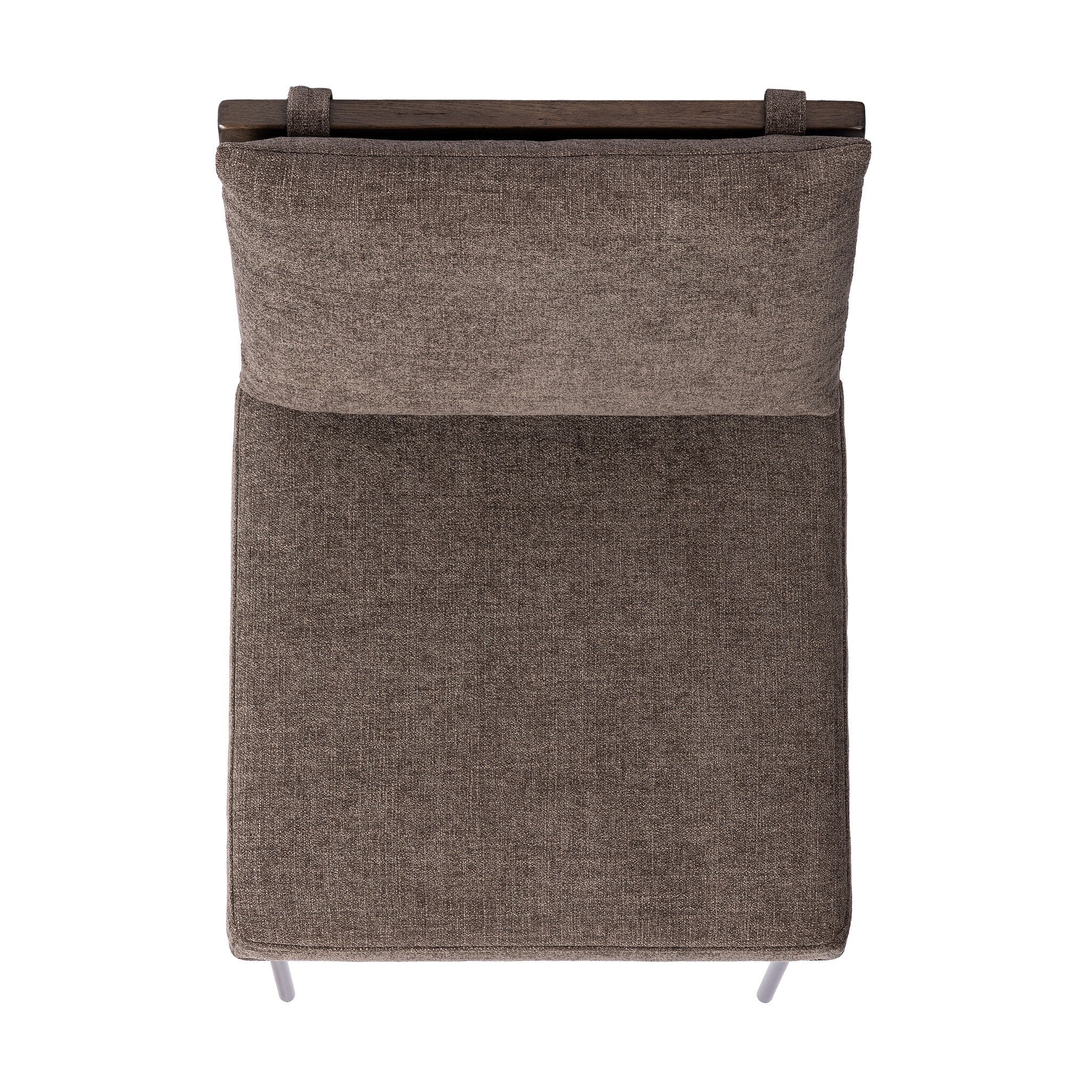 Four Hands Crete Dining Chair — Landale Charcoal-Midnight Iron-Sienna Brown Oak