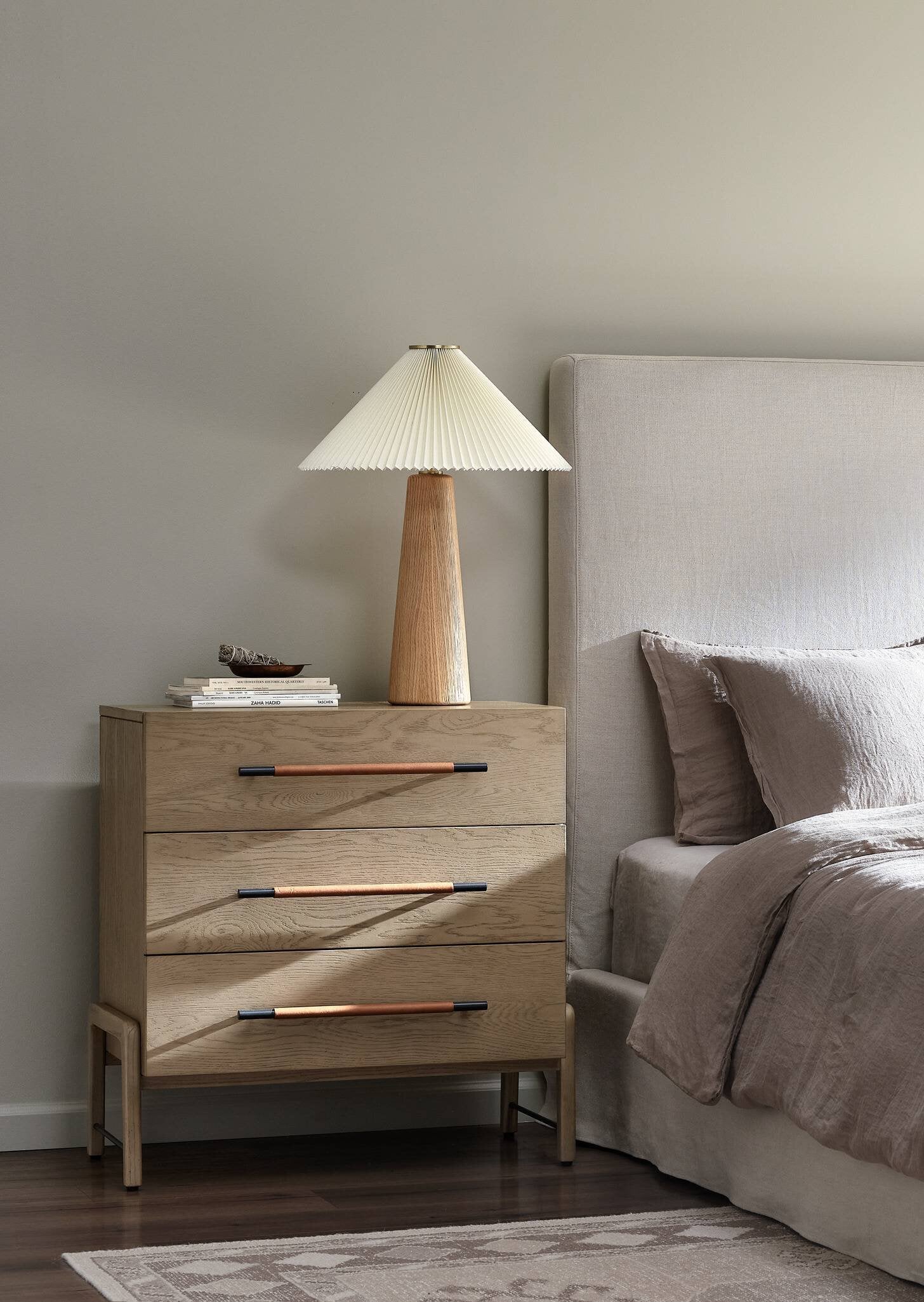 Four Hands Rosedale 3 Drawer Dresser — Yucca Oak Veneer-Chaps Sand-Gunmetal