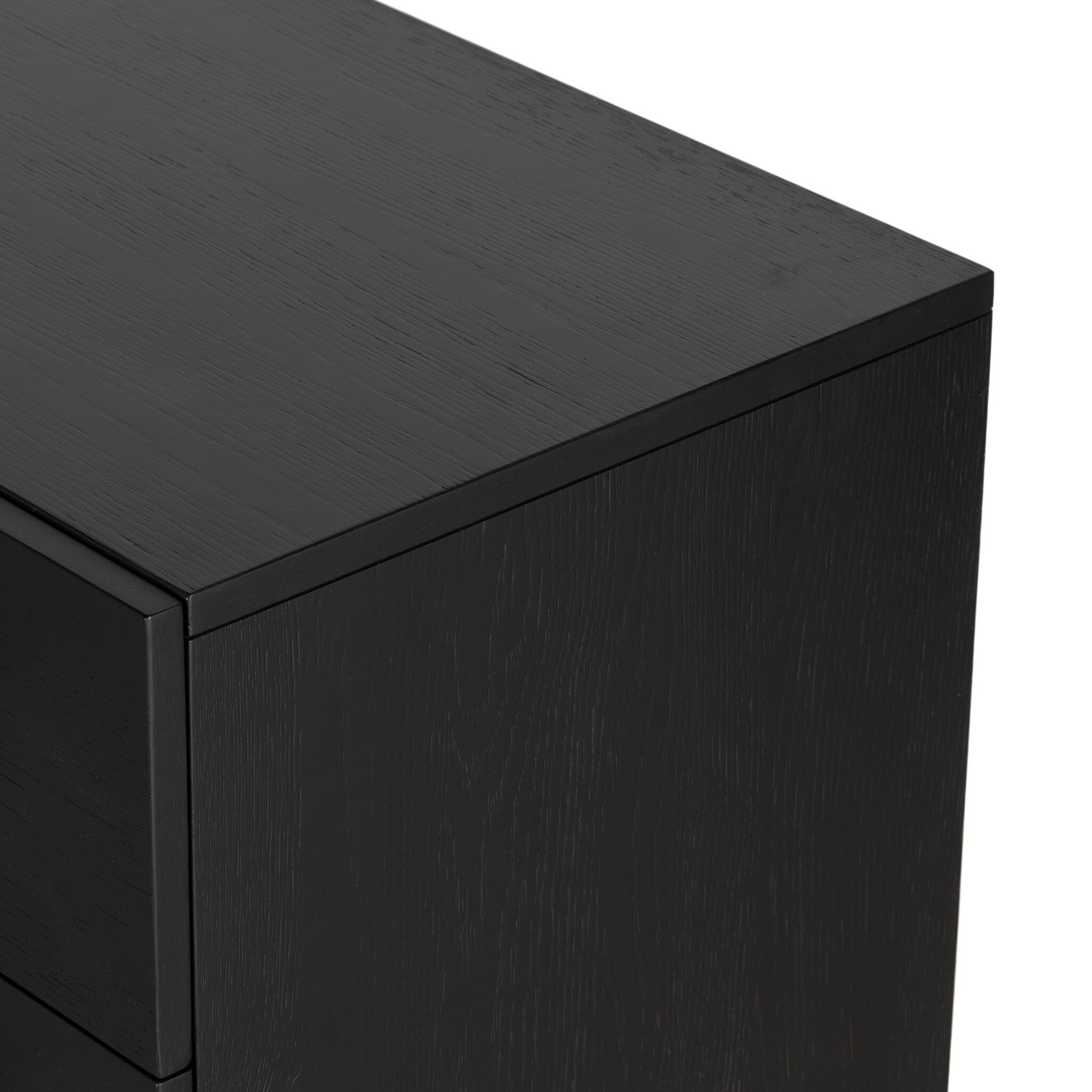 Four Hands Rosedale 3 Drawer Dresser — Ebony Oak-Chaps Sand-Gunmetal