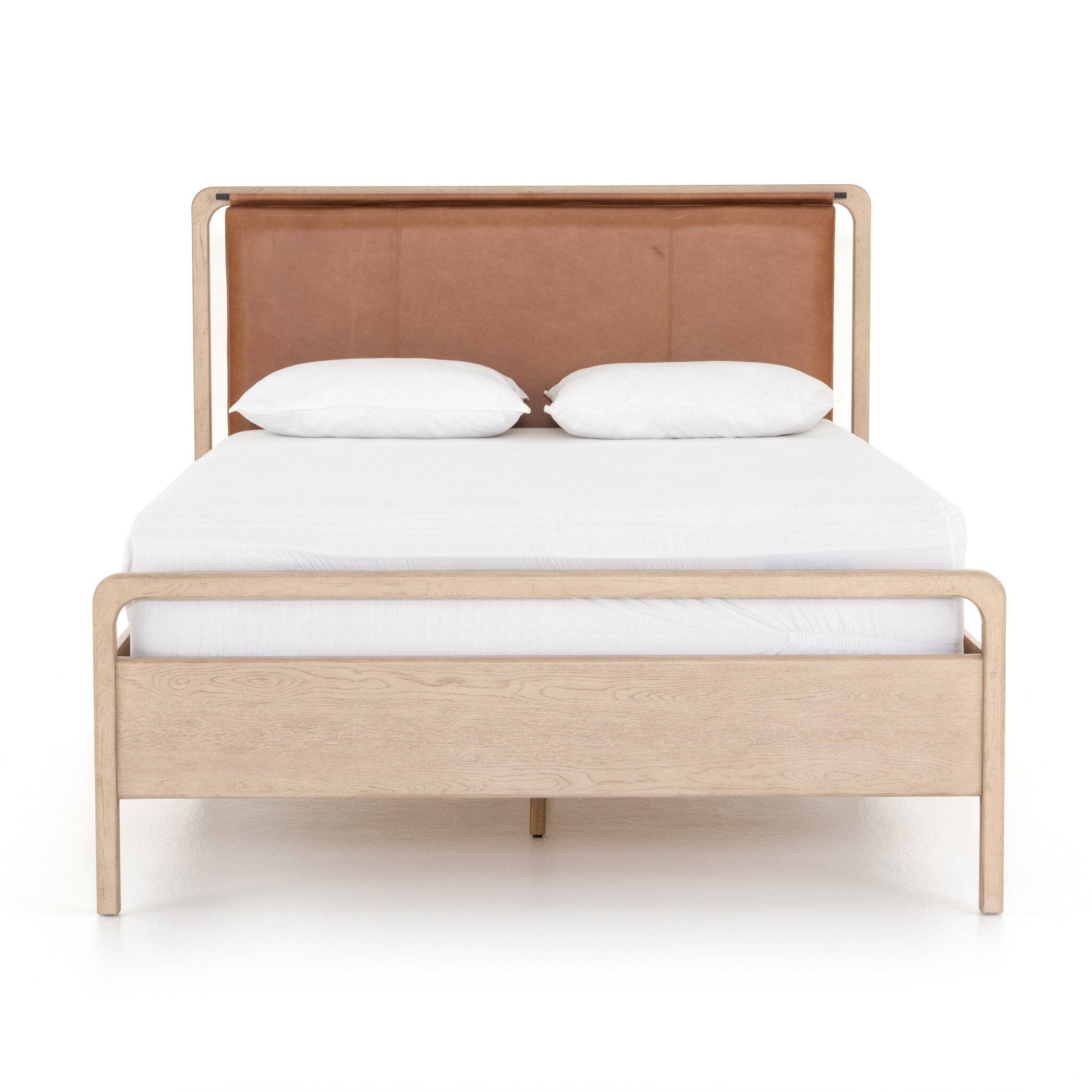 Four Hands Rosedale Bed — Yucca Oak Veneer-Chaps Sand-Yucca Oak-King