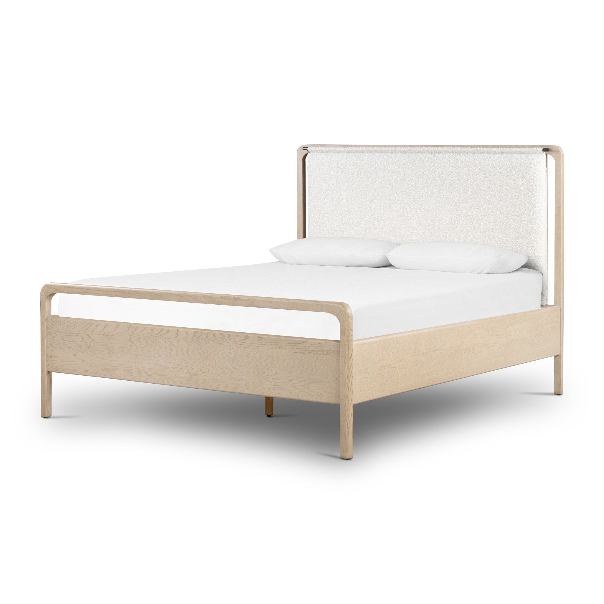 Four Hands Rosedale Bed — Yucca Oak Veneer-Knoll Natural-Yucca Oak-Queen