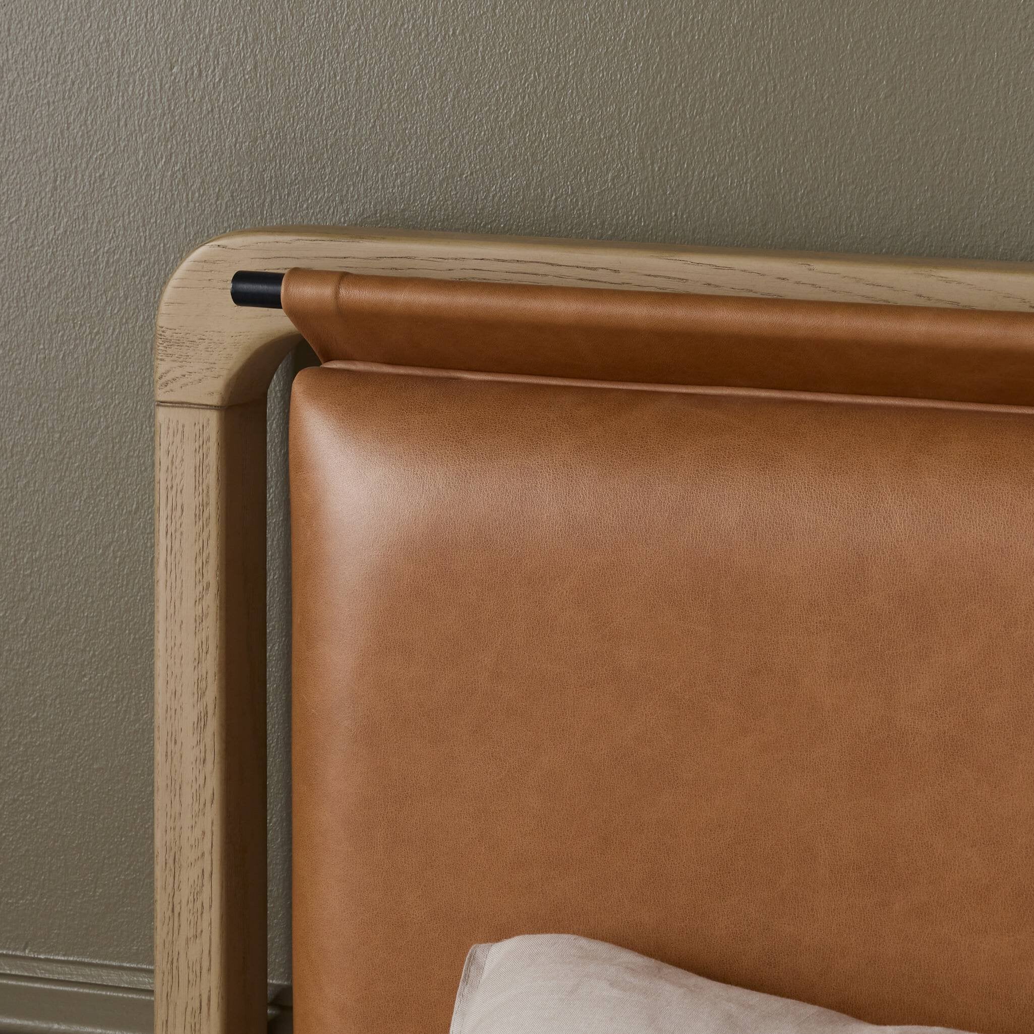 Four Hands Rosedale Bed — Yucca Oak Veneer-Chaps Sand-Yucca Oak-Twin
