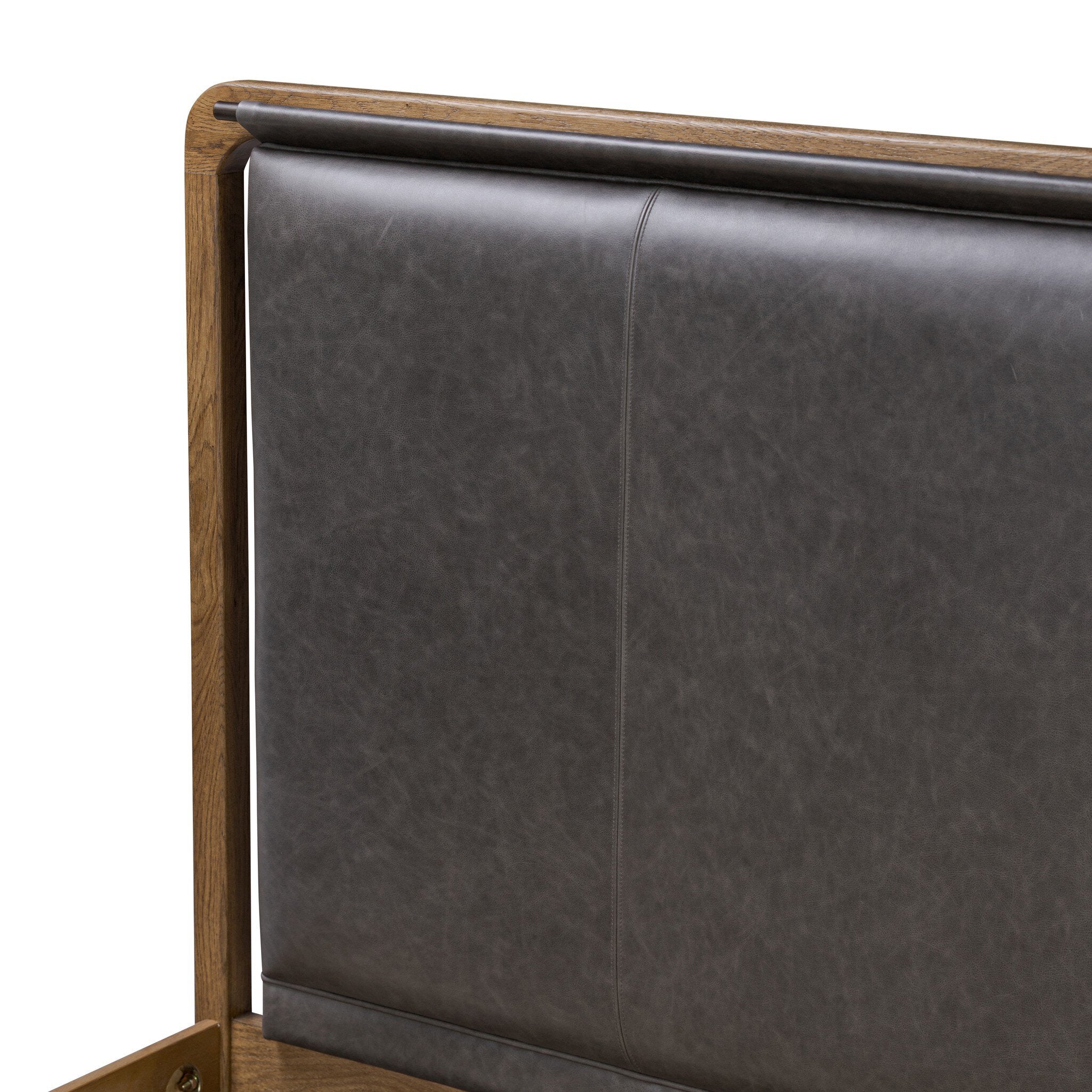 Four Hands Rosedale Bed — Amber Oak-Chaps Ebony-Burnished Bronze-Queen