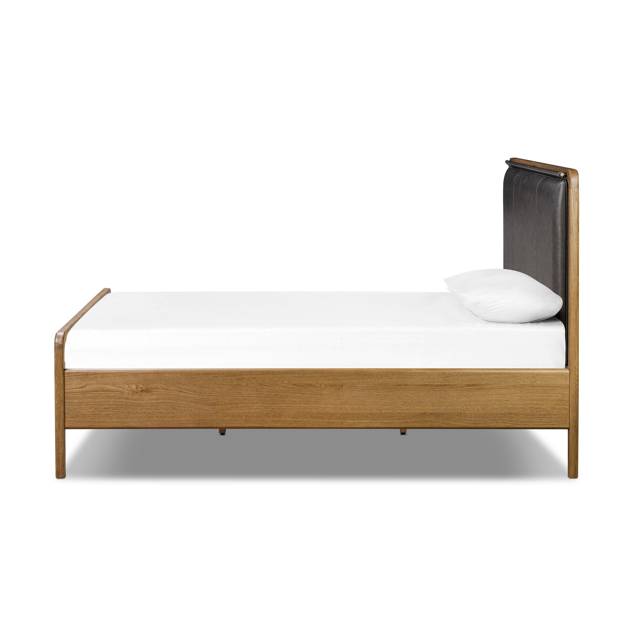 Four Hands Rosedale Bed — Amber Oak-Chaps Ebony-Burnished Bronze-Queen