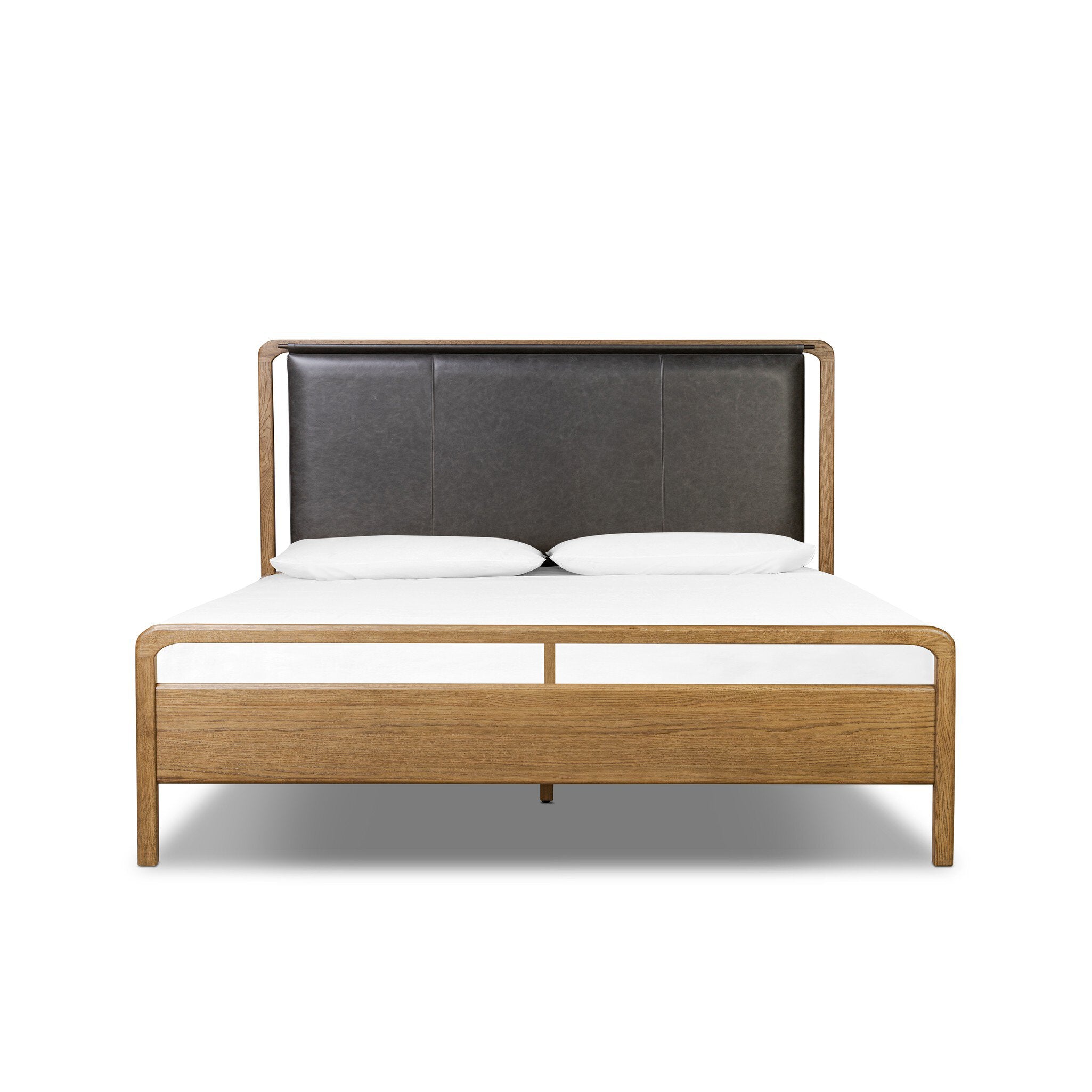 Four Hands Rosedale Bed — Amber Oak-Chaps Ebony-Burnished Bronze-King