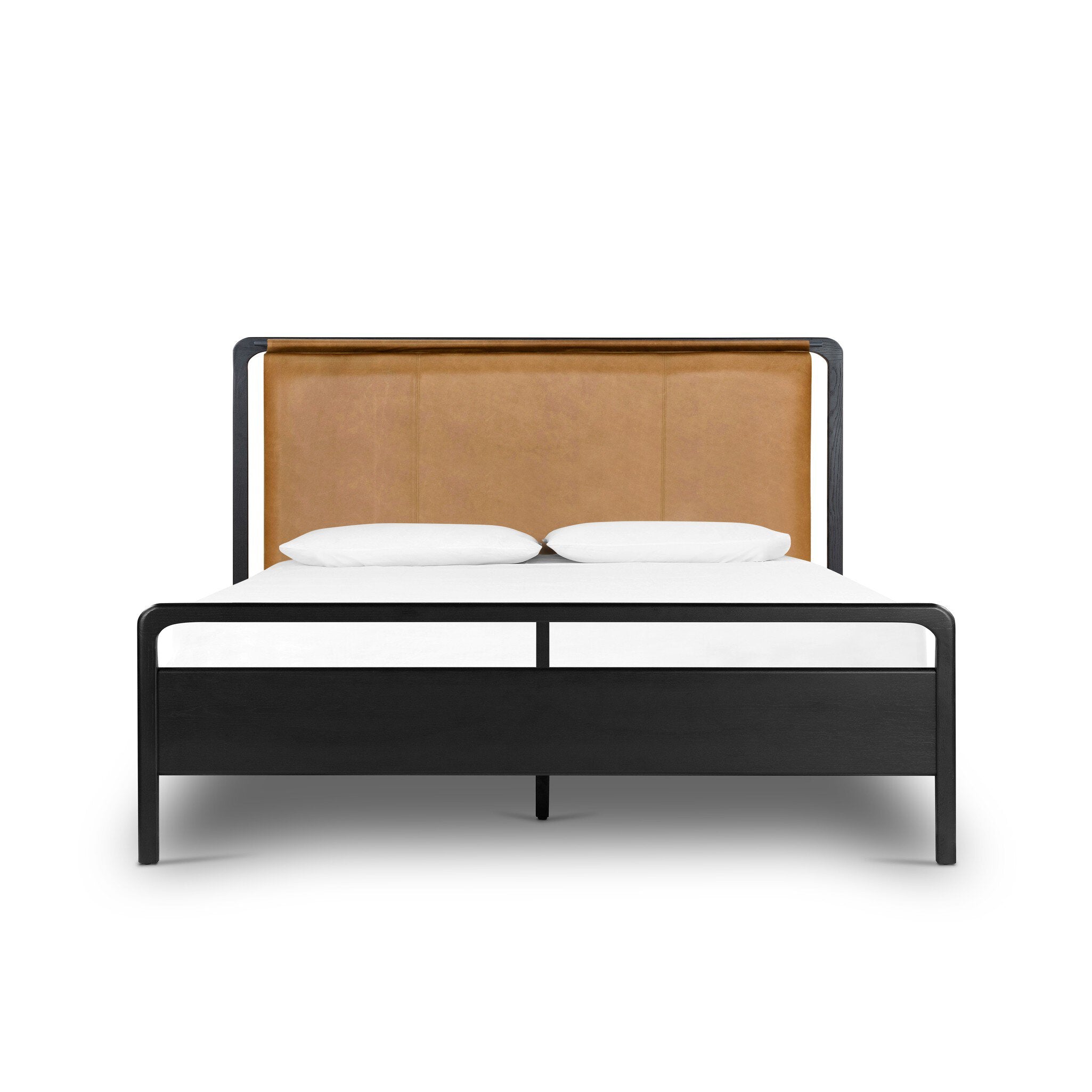 Four Hands Rosedale Bed — 108480-027 - Ebony Oak-Chaps Sand-Gunmetal-King