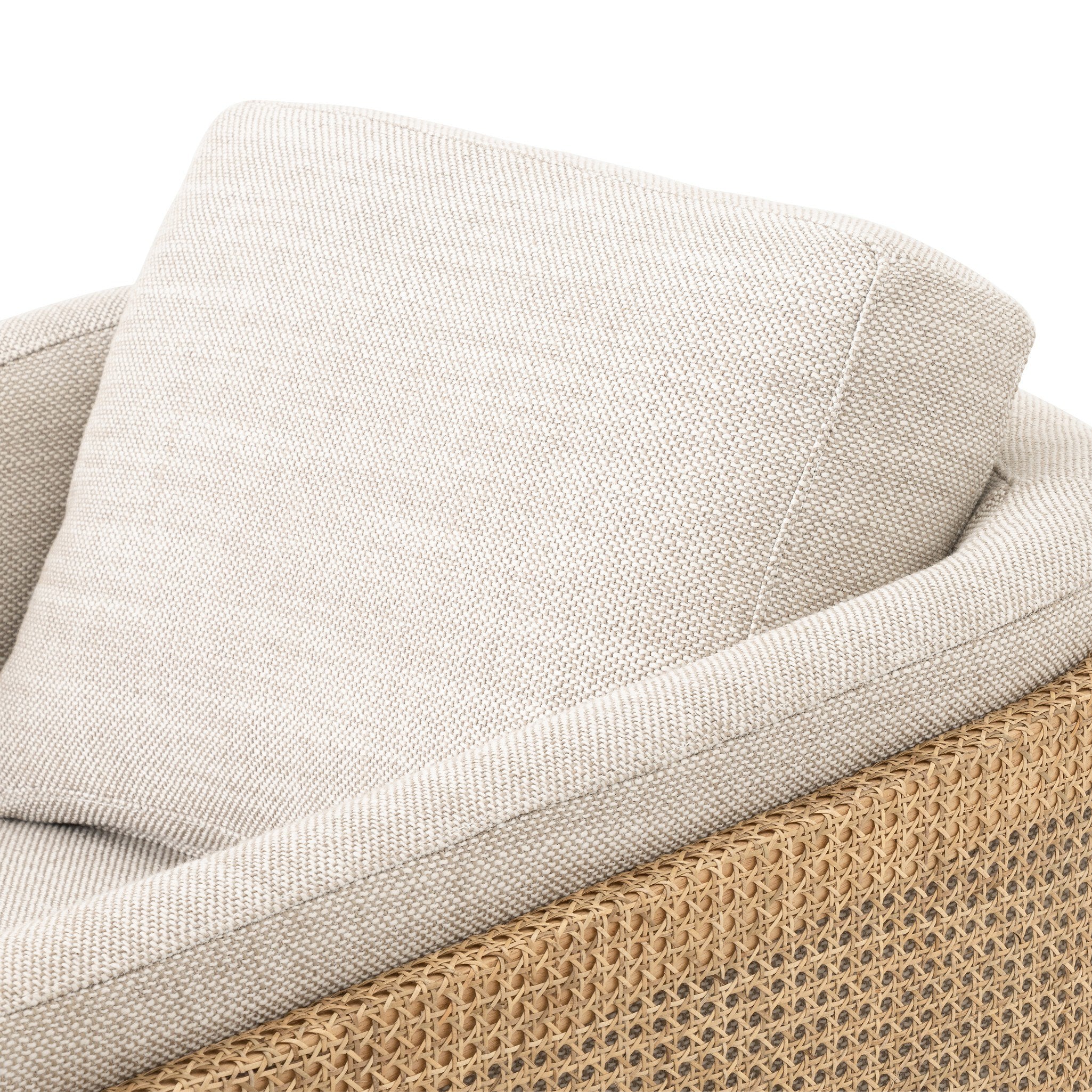 Four Hands Jayda Chair — Gable Taupe-Natural Cane-Gunmetal