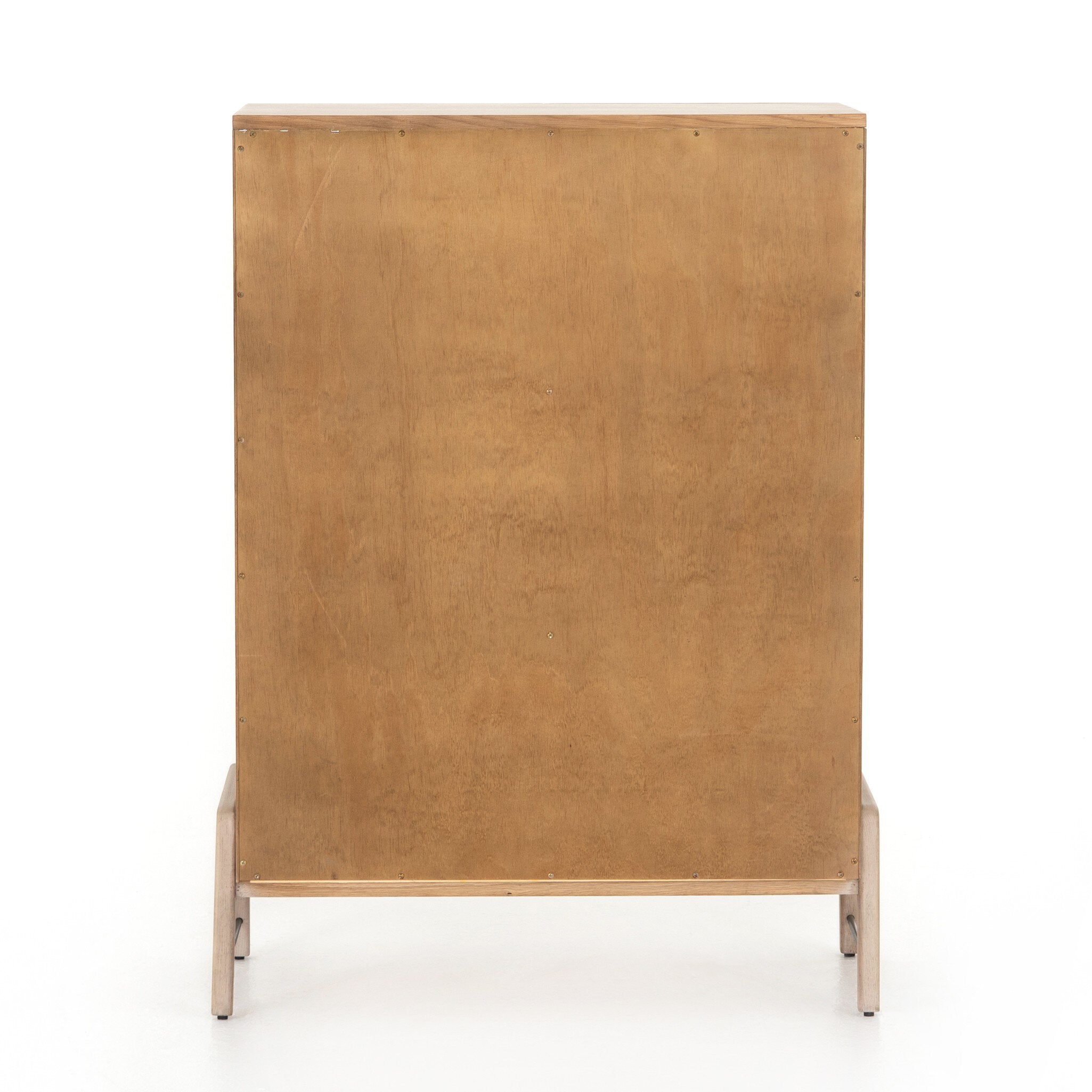 Four Hands Rosedale 6 Drawer Tall Dresser — Yucca Oak Veneer-Chaps Sand-Gunmetal